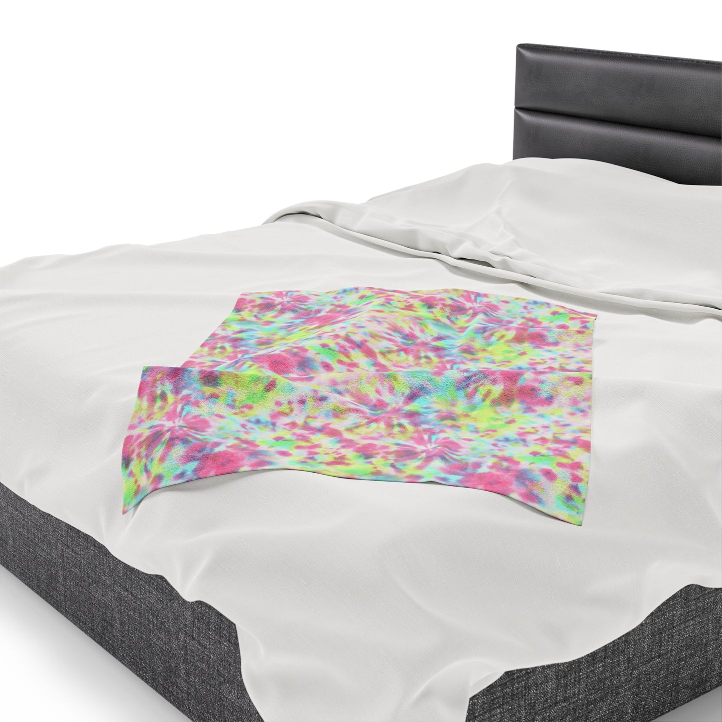 Tie Dye Velveteen Plush Blanket | Soft, Colorful, and Comforting | Available in Multiple Sizes