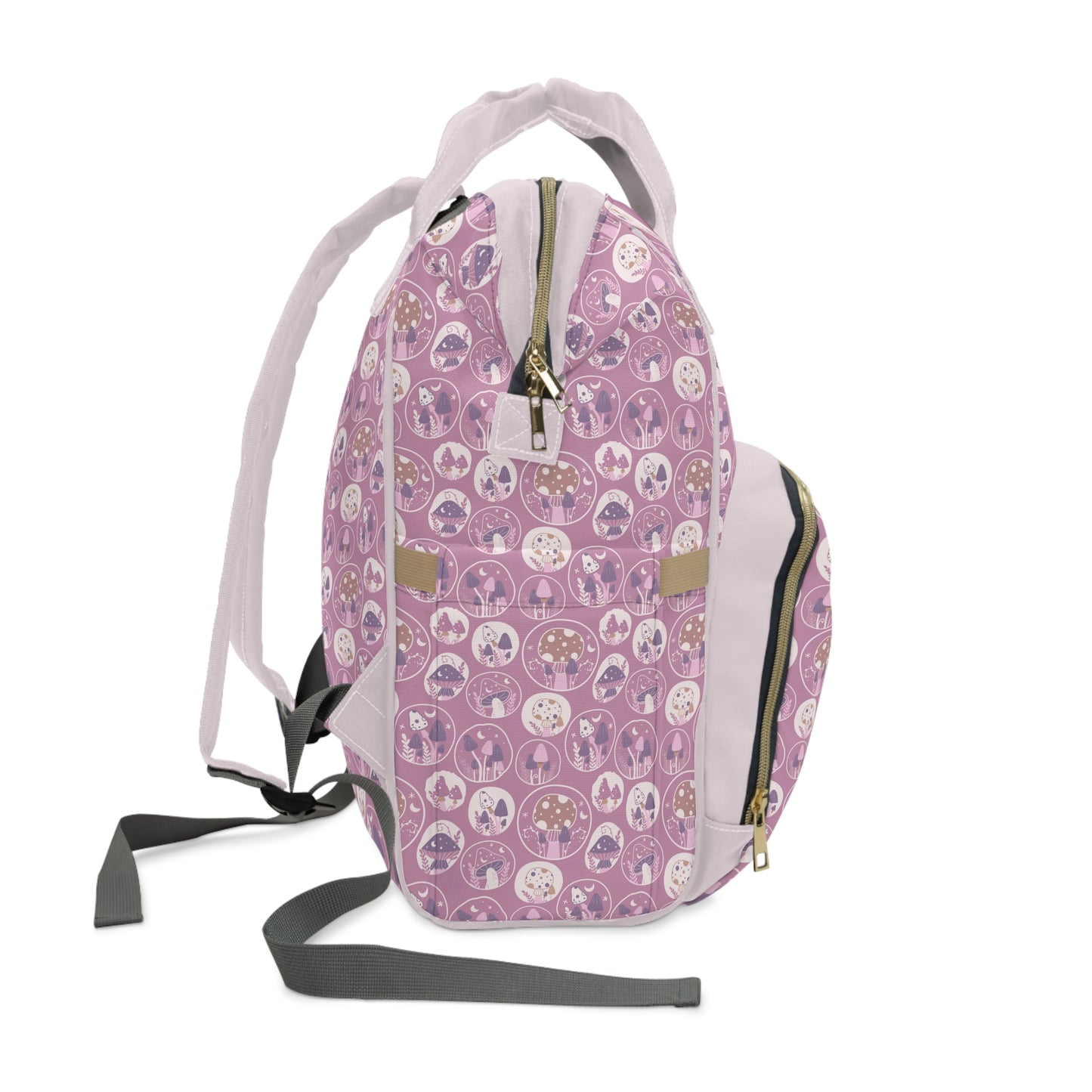 Magical Mushroom Diaper Backpack - Unique Nature-Inspired Nappy Bag for Eco-Conscious Parents, Organized & Multifunctional Baby Bag