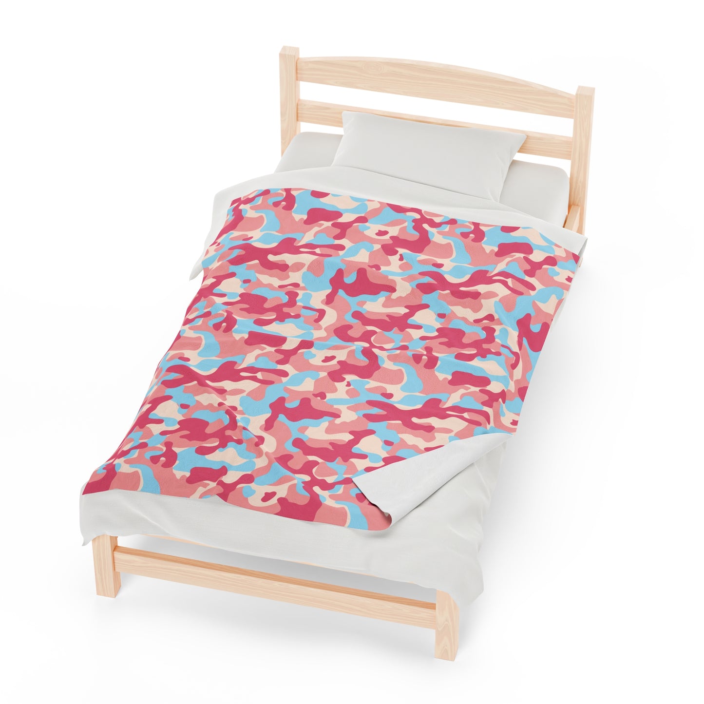 Camouflage Velveteen Plush Blanket | Soft, Rugged, Luxurious and Comforting | Available in Multiple Sizes