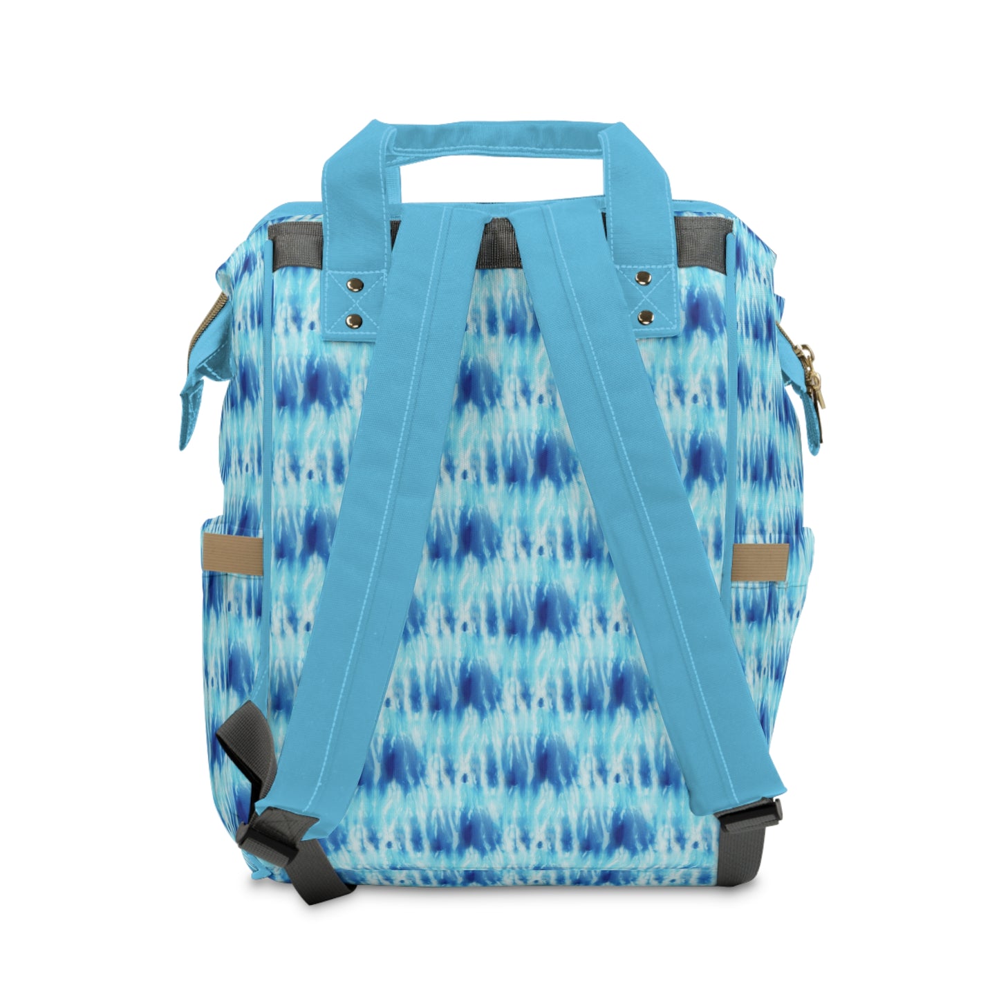 Multifunctional Tie-Dye Diaper Backpack - Lightweight Nylon Baby Bag with Adjustable Straps