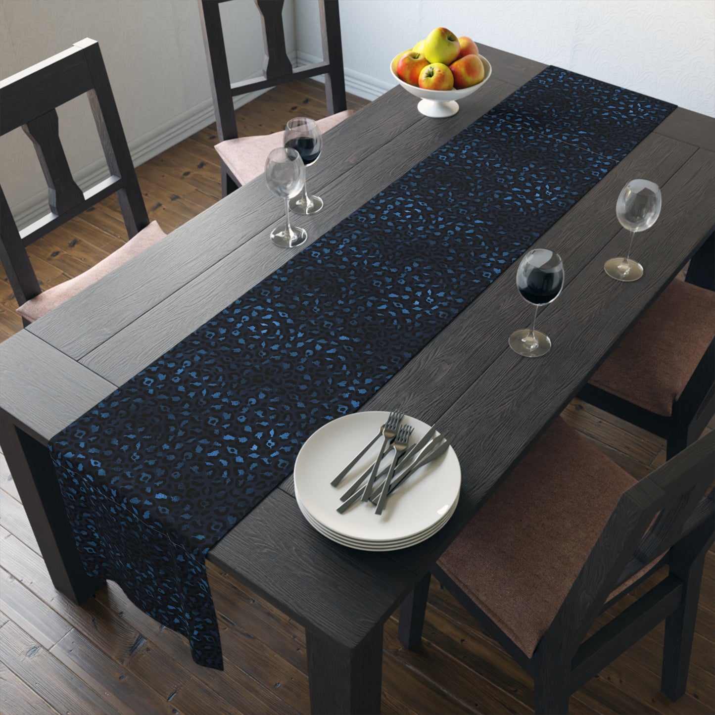 Leopard Print Table Runner - Bold Exotic Elegance, Cotton Twill or Polyester - Perfect for Safari & Glamorous Home Decor
