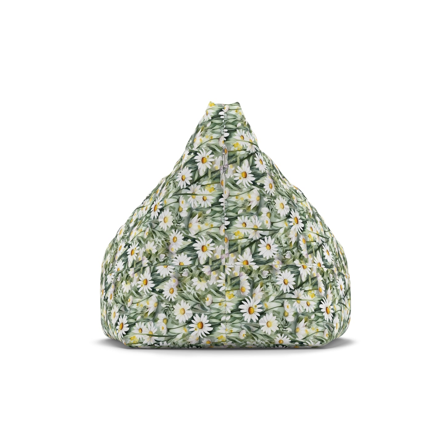 Daisy Print Bean Bag - Floral Home Decor with Secure Zipper