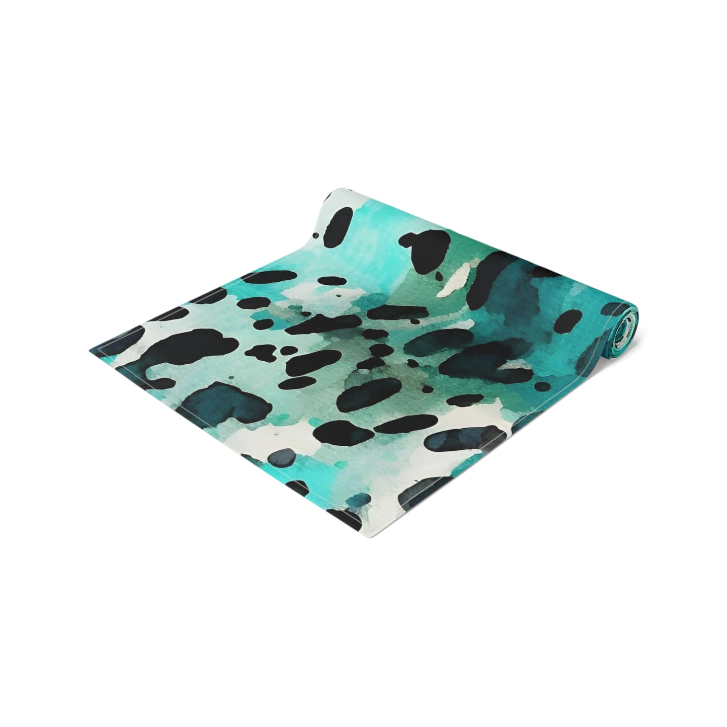 Cow Print Table Runner - Chic Farmhouse Style, Available in Cotton Twill or Polyester - Elevate Your Home Decor