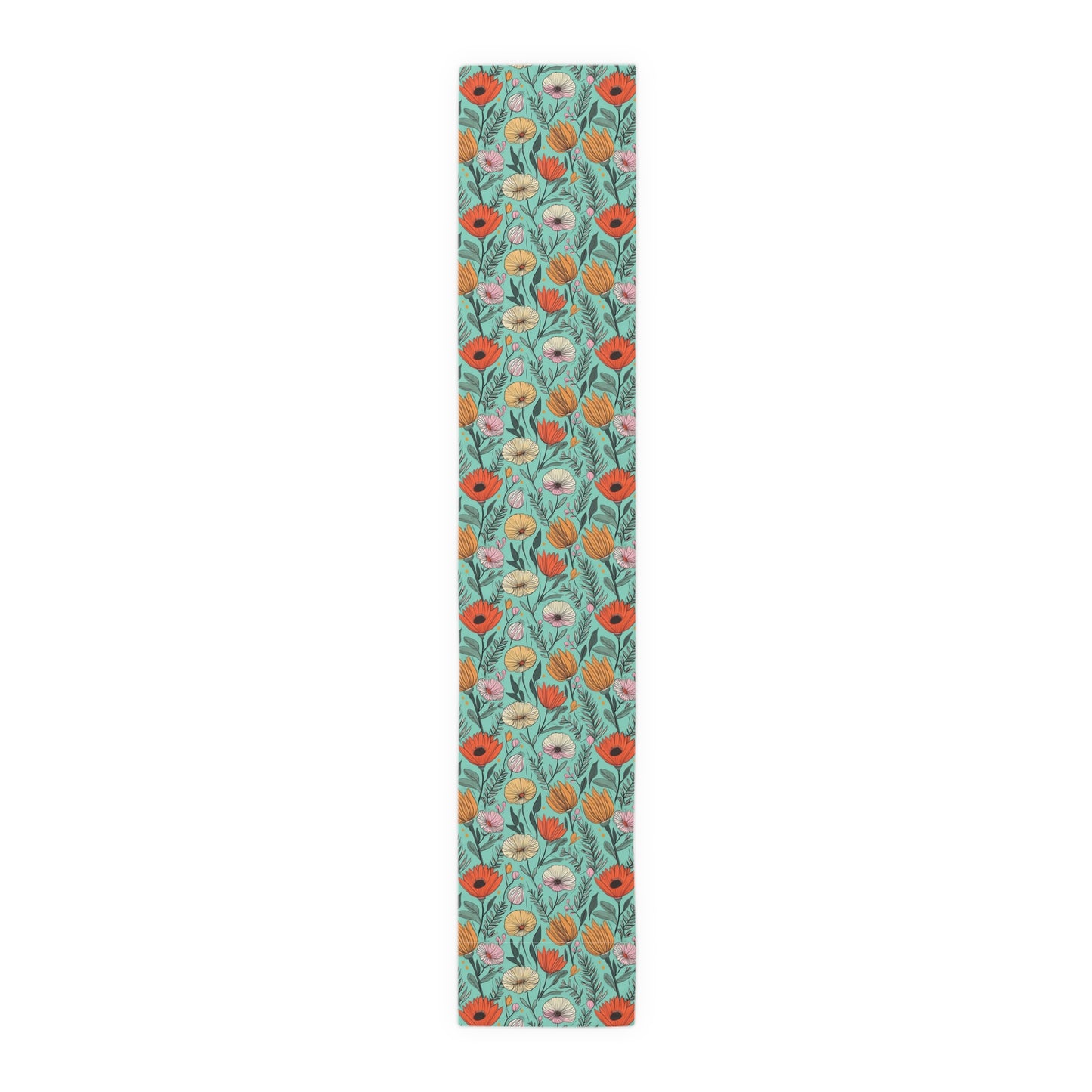 Boho Floral Table Runner - Vibrant Designs in Cotton Twill or Polyester - Ideal for Natural Home Decor