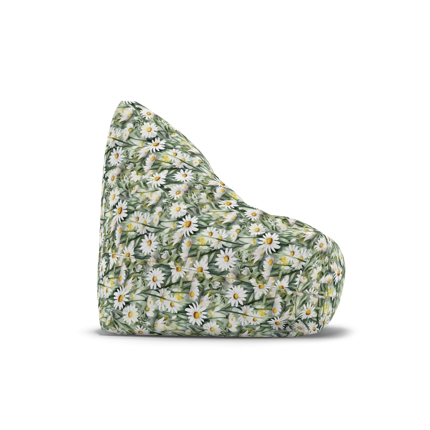 Daisy Print Bean Bag - Floral Home Decor with Secure Zipper