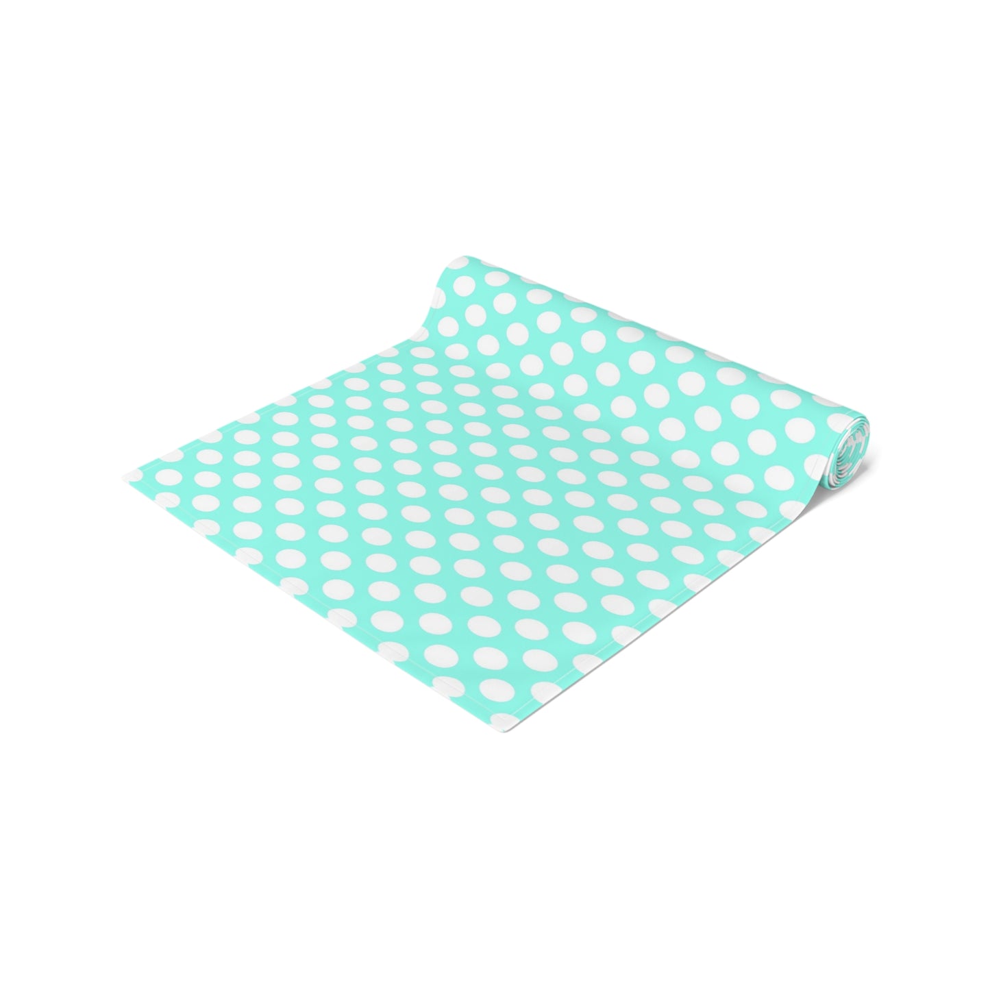 Pastel Polka Dot Table Runner - Soft Elegance, Cotton Twill or Polyester - Perfect for Playful & Light Home Decor
