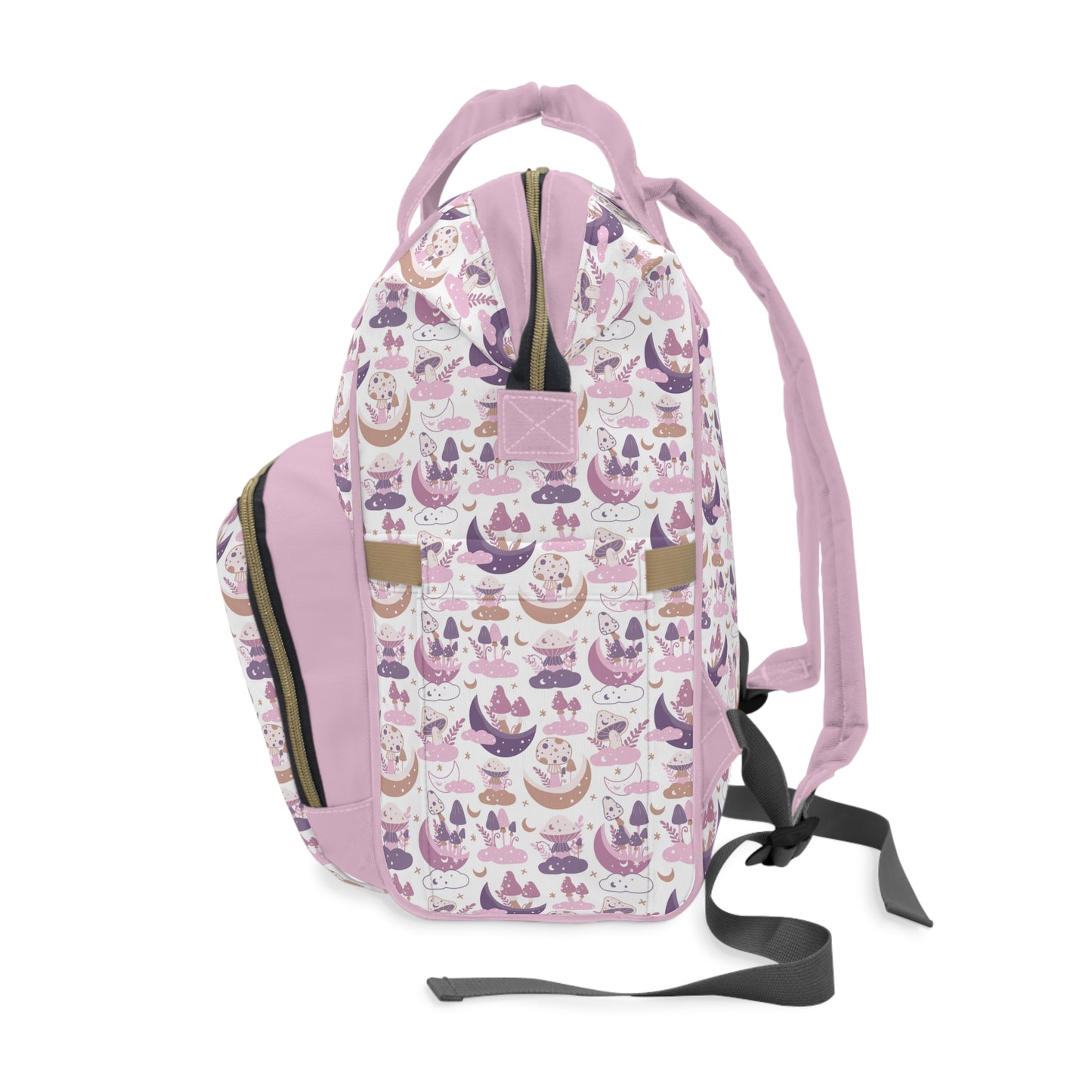 Magical Mushroom Diaper Backpack - Unique Nature-Inspired Nappy Bag for Eco-Conscious Parents, Organized & Multifunctional Baby Bag