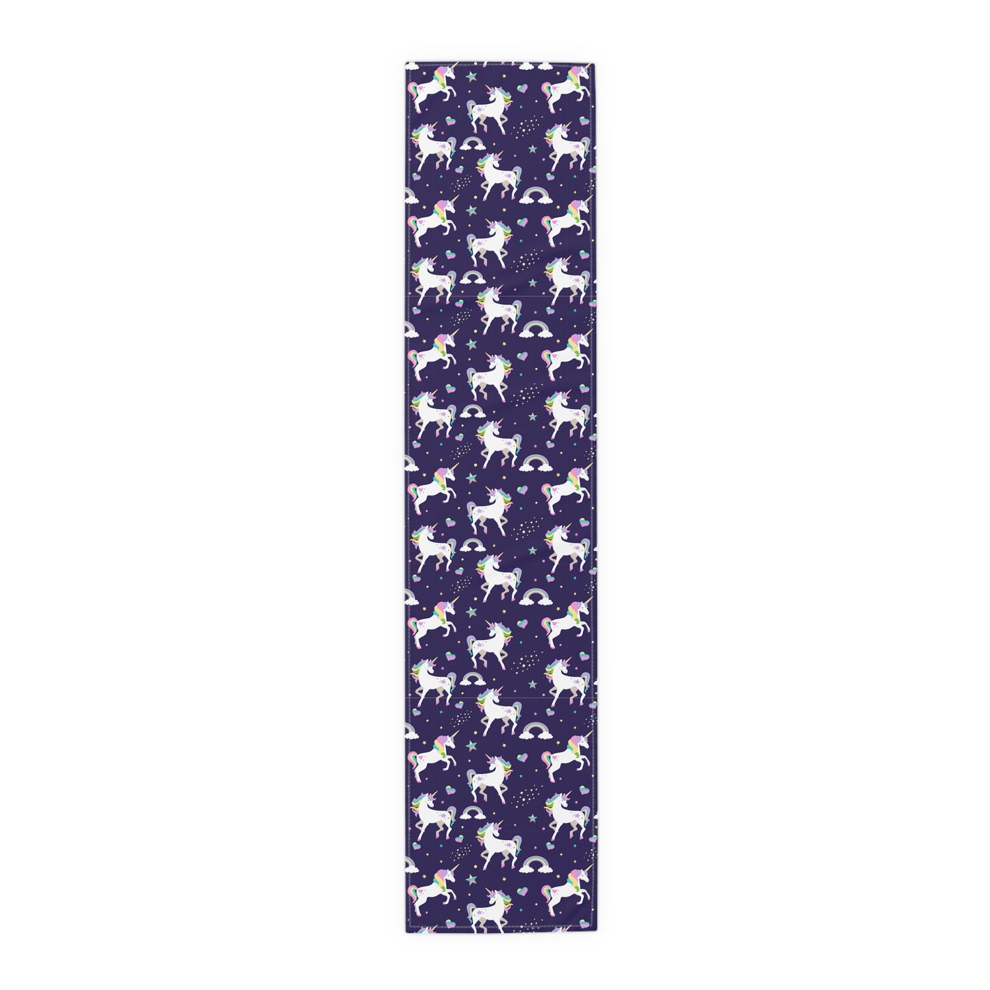 Unicorn Print Table Runner - Magical Elegance, Cotton Twill or Polyester - Perfect for Whimsical & Fantasy Home Decor