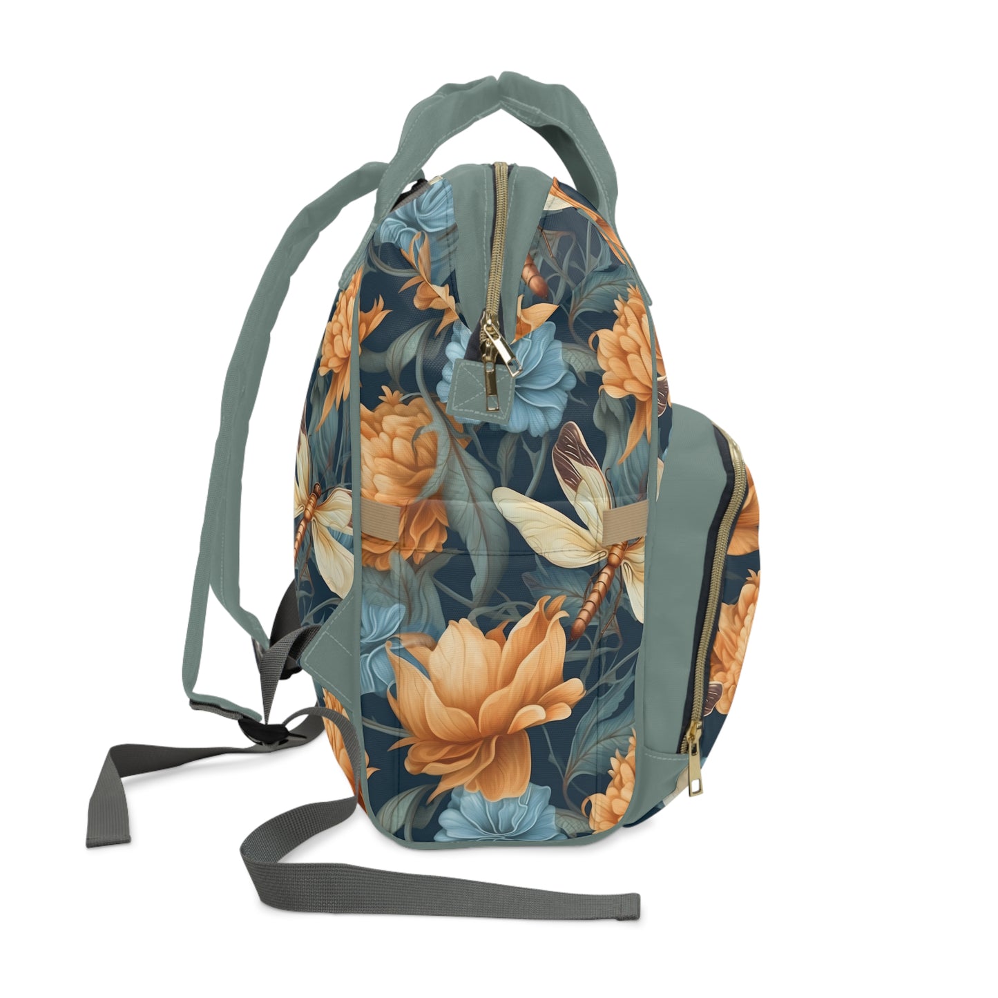 Dragonfly Diaper Backpack - Elegant & Functional Baby Bag with Cool Dragonfly Design, Ideal for Nature-Loving Parents