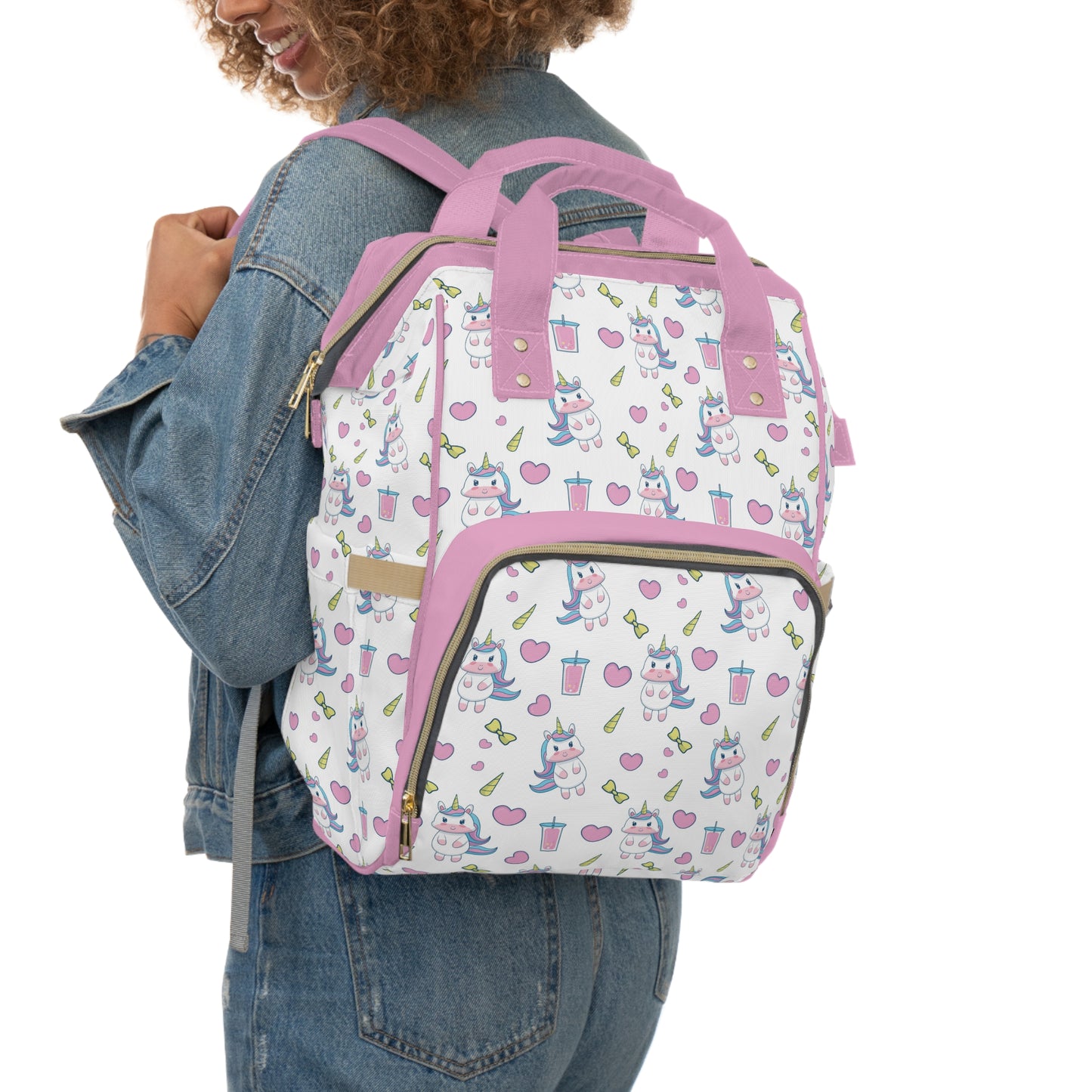 Multifunctional Unicorn Diaper Backpack - Magical Storage Solution for Busy Parents