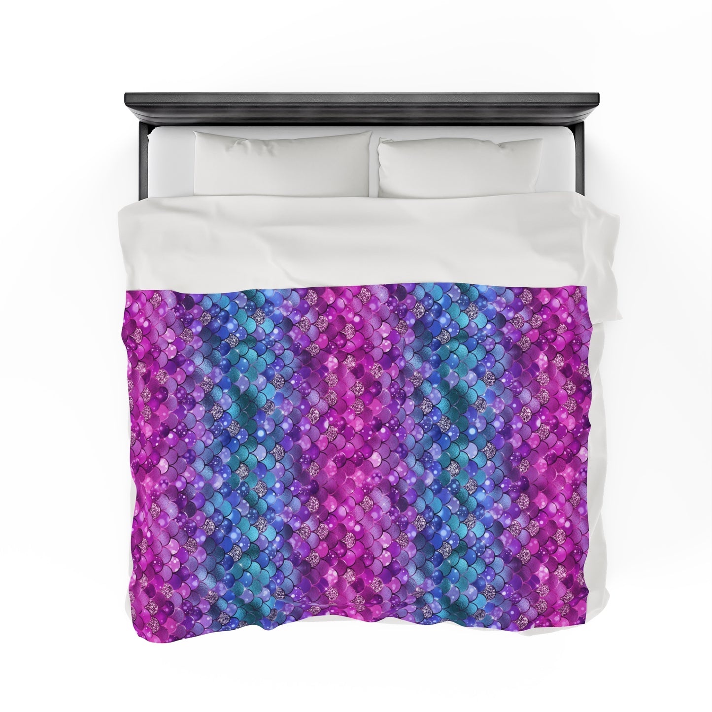 Mermaid Velveteen Plush Blanket | Soft, Mystical, Luxurious and Comforting | Available in Multiple Sizes