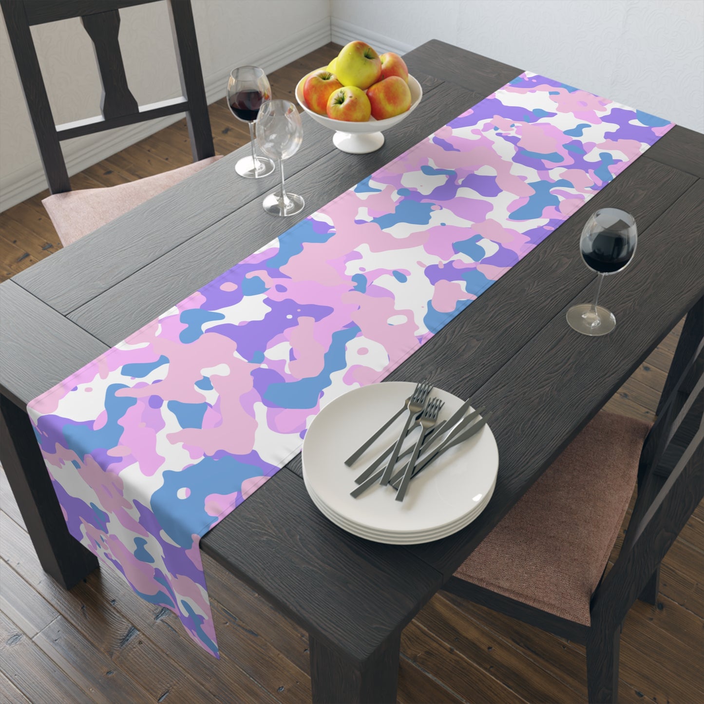 Camouflage Table Runner - Durable Cotton Twill or Polyester - Perfect for Outdoor Enthusiasts & Home Decor