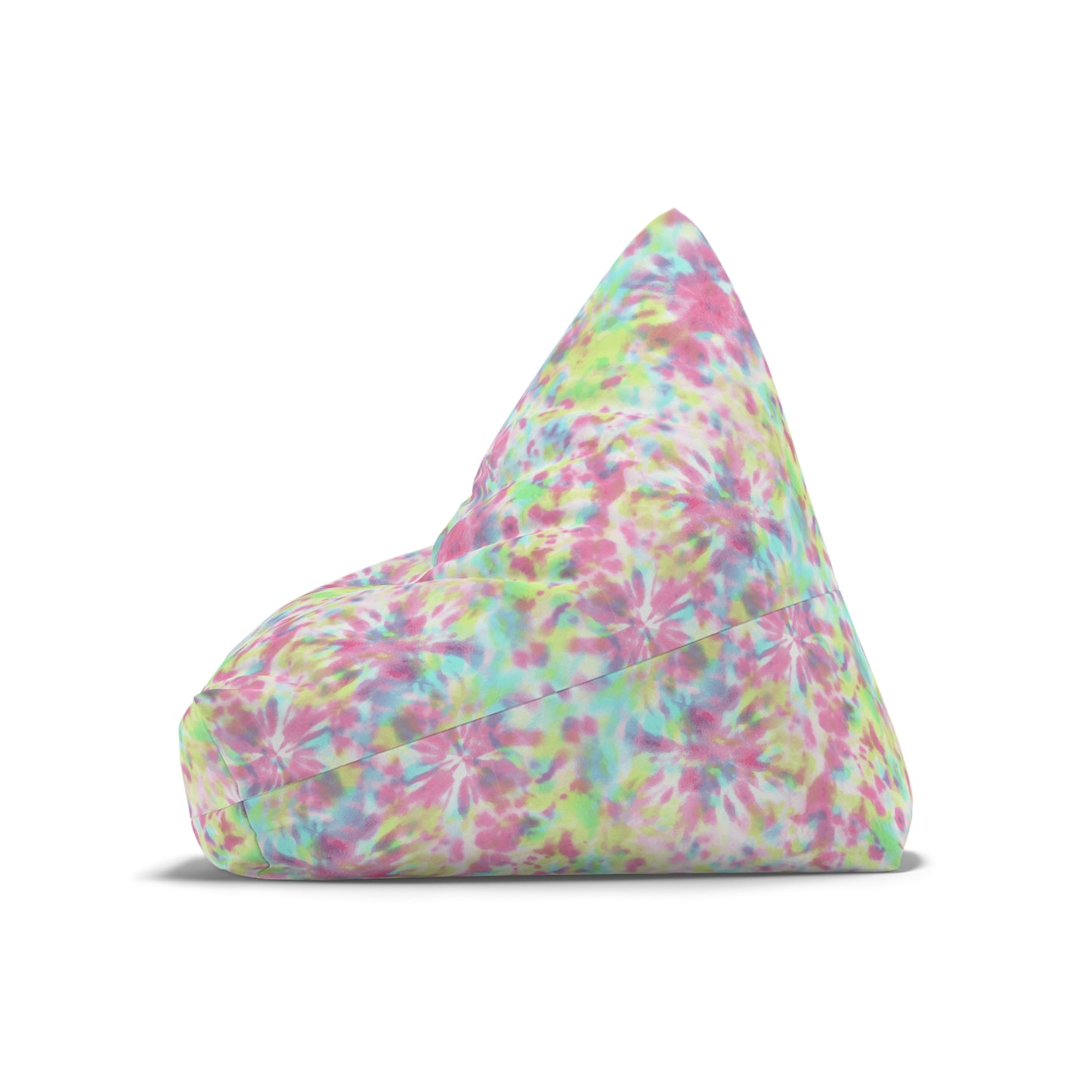 Tie-Dye Bean Bag Chair Cover - Durable Polyester, Locking Zipper, 2 Sizes