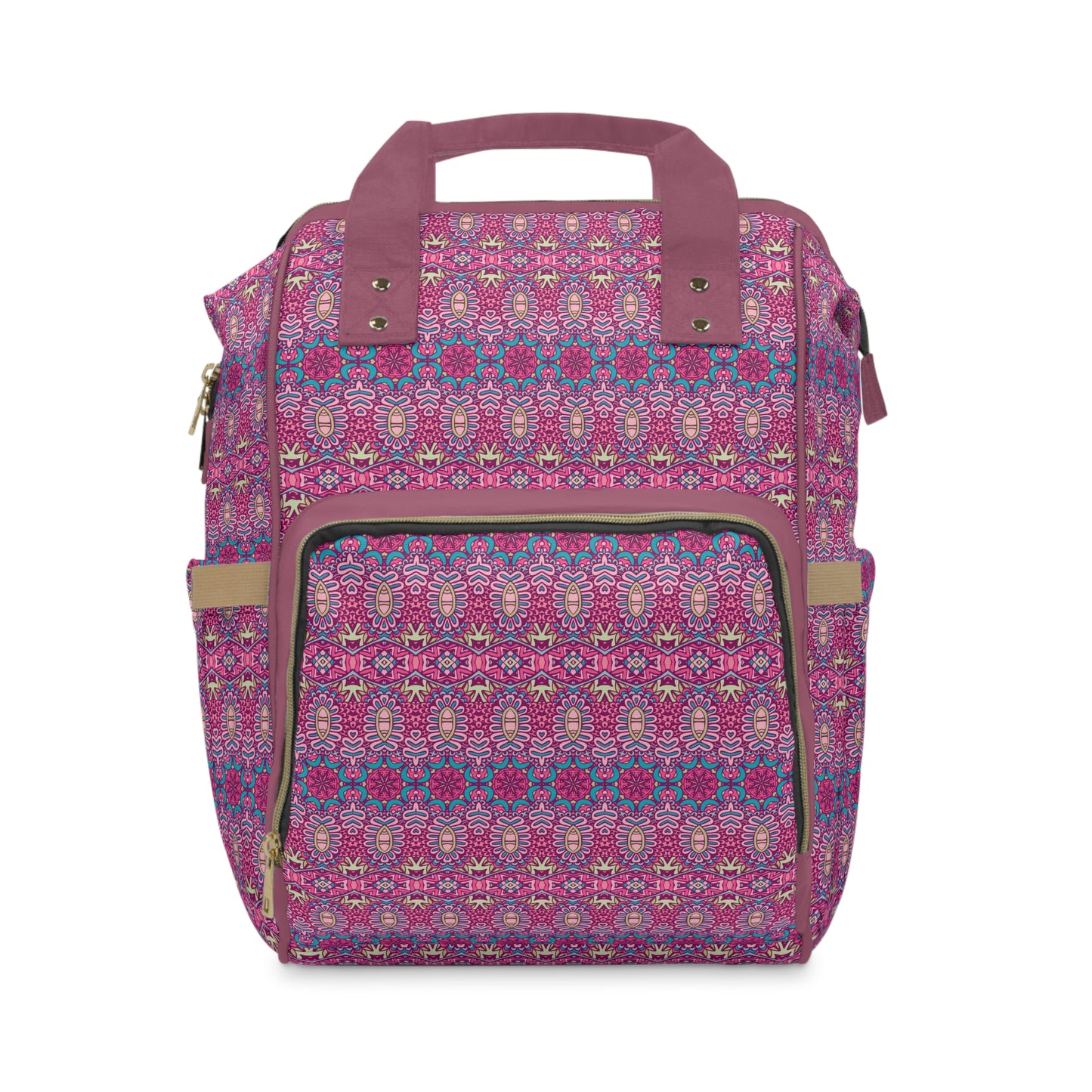 Mandala Diaper Backpack - Artistic & Multifunctional Baby Bag with Mandala Patterns, Ideal for Stylish Parents