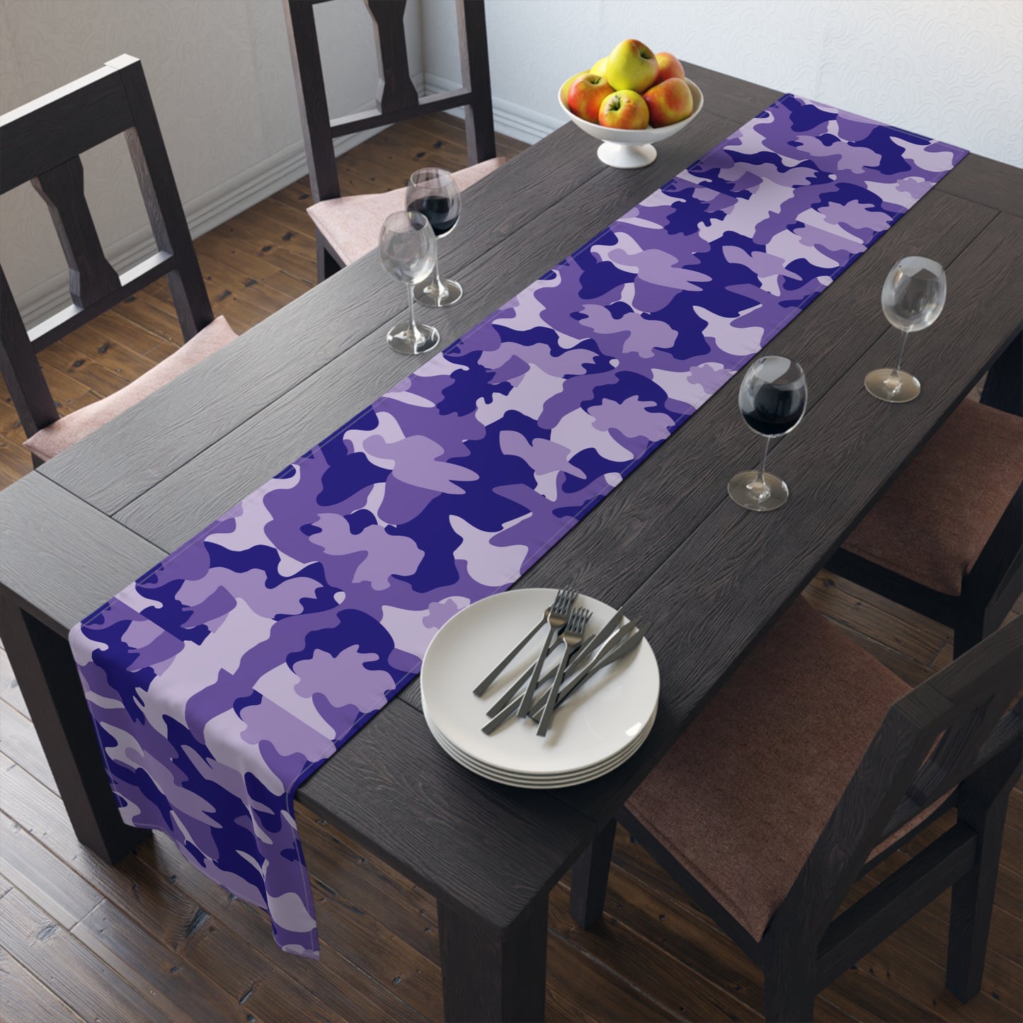 Camouflage Table Runner - Durable Cotton Twill or Polyester - Perfect for Outdoor Enthusiasts & Home Decor