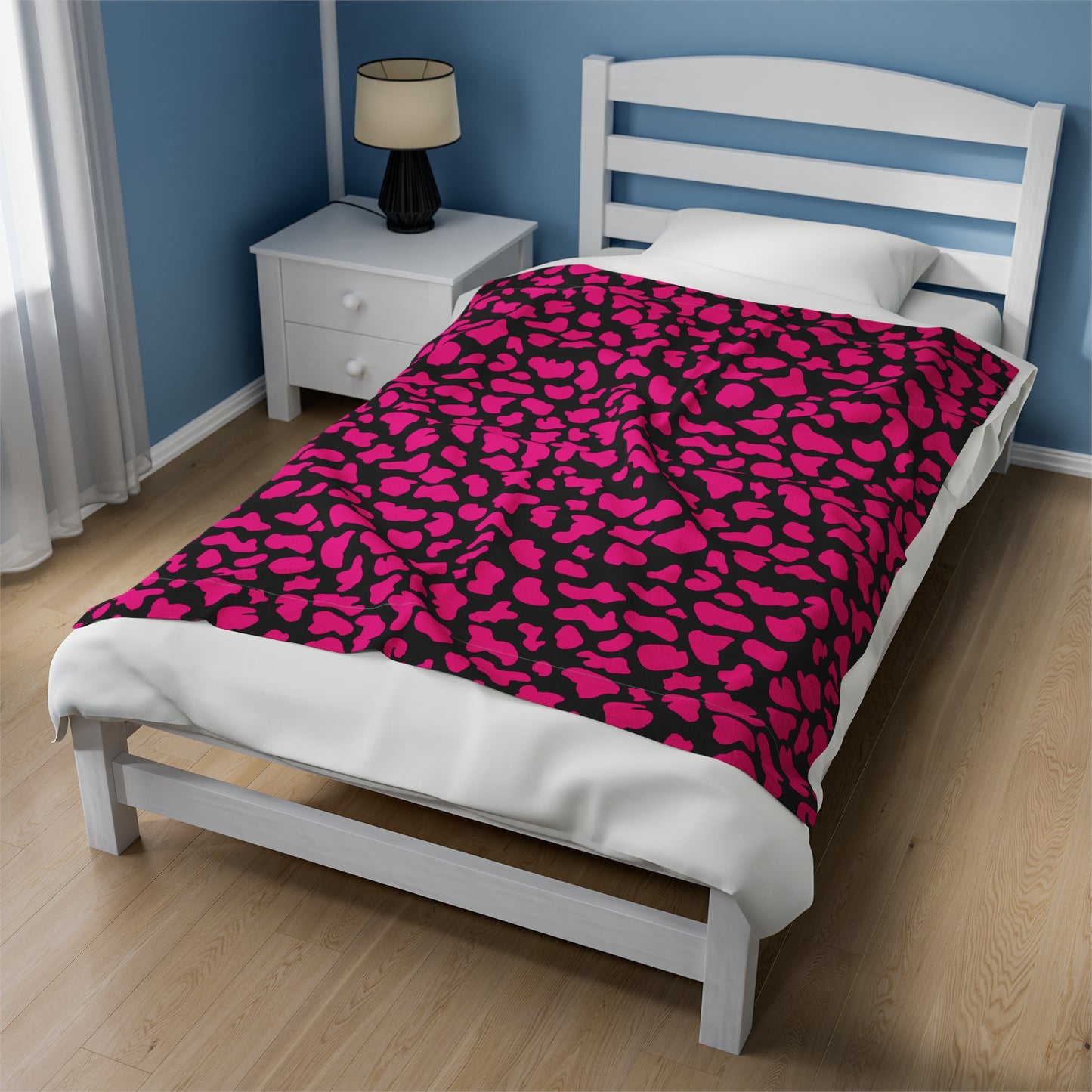 Cow Print Velveteen Plush Blanket | Soft, Stylish, Luxurious and Comforting | Available in Multiple Sizes
