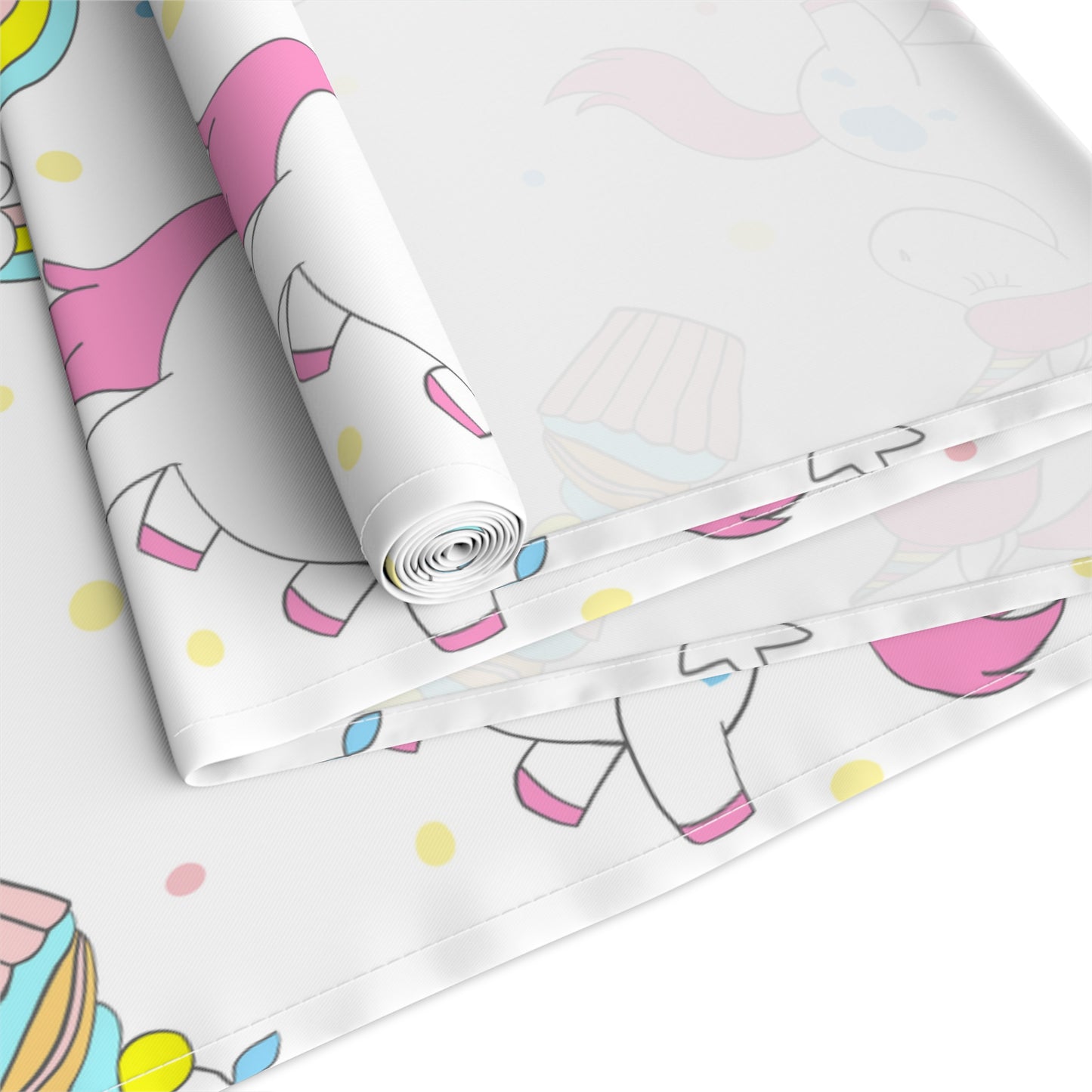 Unicorn Print Table Runner - Magical Elegance, Cotton Twill or Polyester - Perfect for Whimsical & Fantasy Home Decor