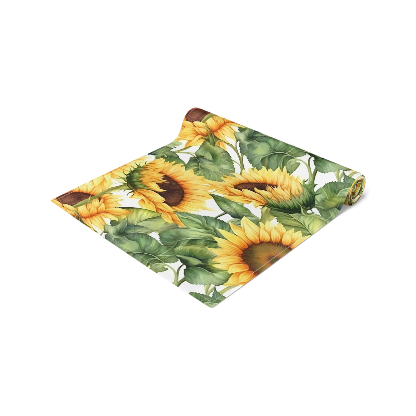 Sunflower Print Table Runner - Bright and Cheerful, Cotton Twill or Polyester - Perfect for Sunny Home Decor