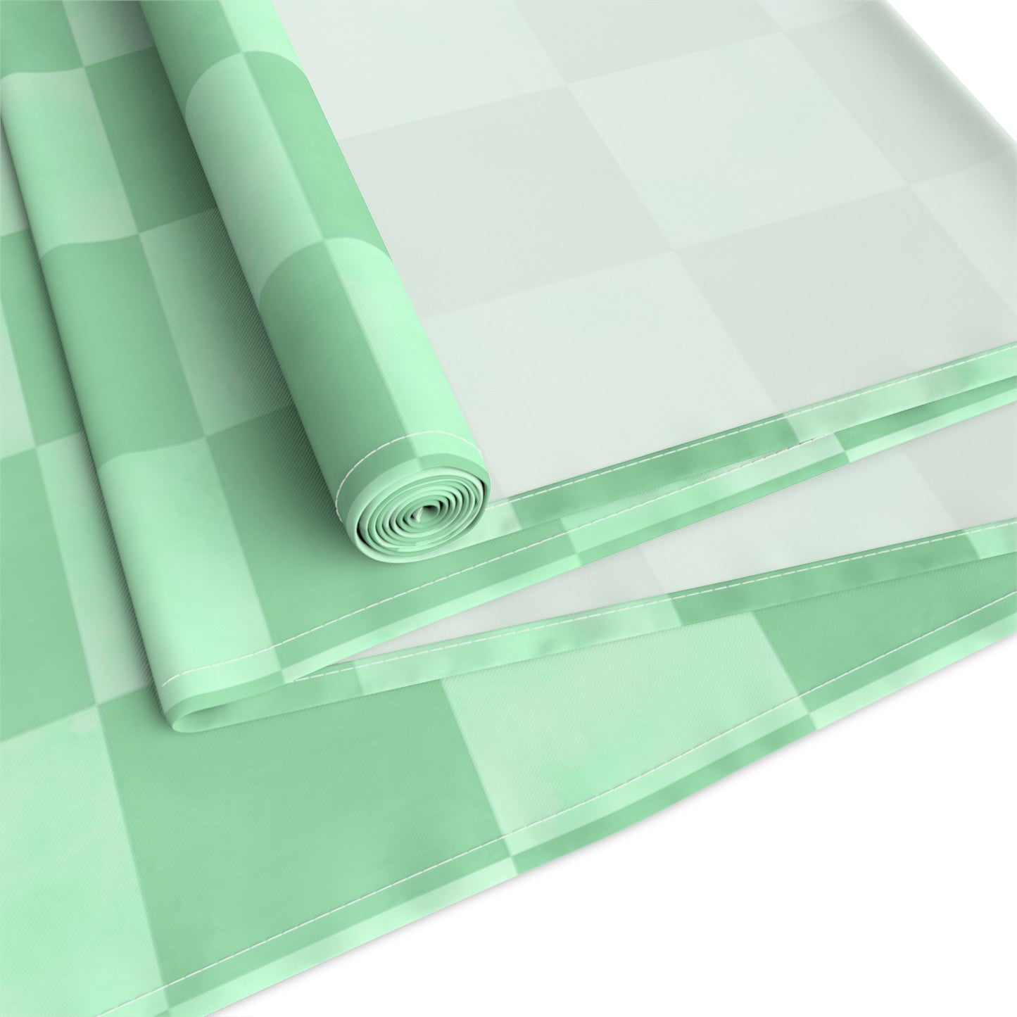 Pastel Checkered Table Runner - Soothing Playfulness, Cotton Twill or Polyester - Perfect for Refreshing & Modern Home Decor