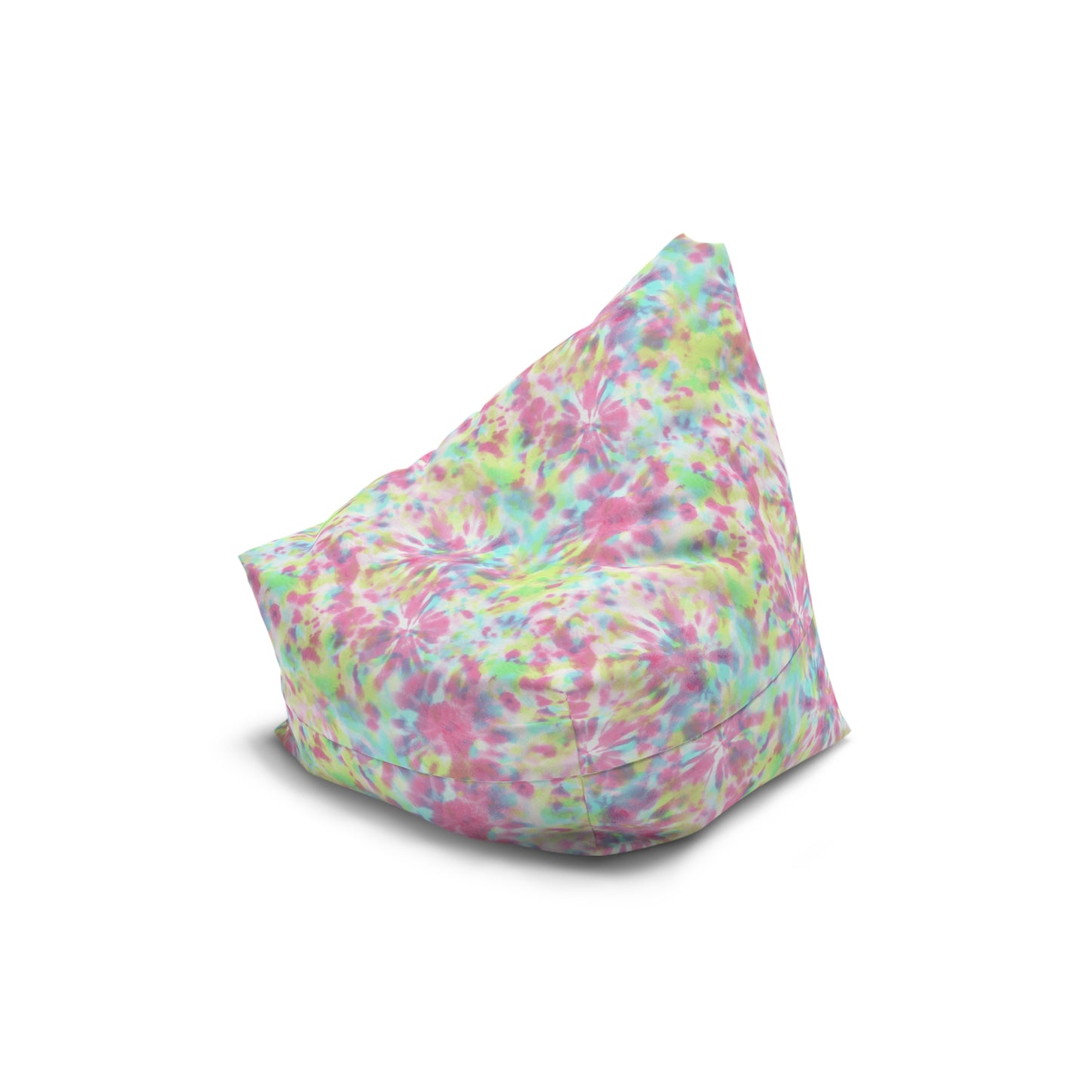 Tie-Dye Bean Bag Chair Cover - Durable Polyester, Locking Zipper, 2 Sizes