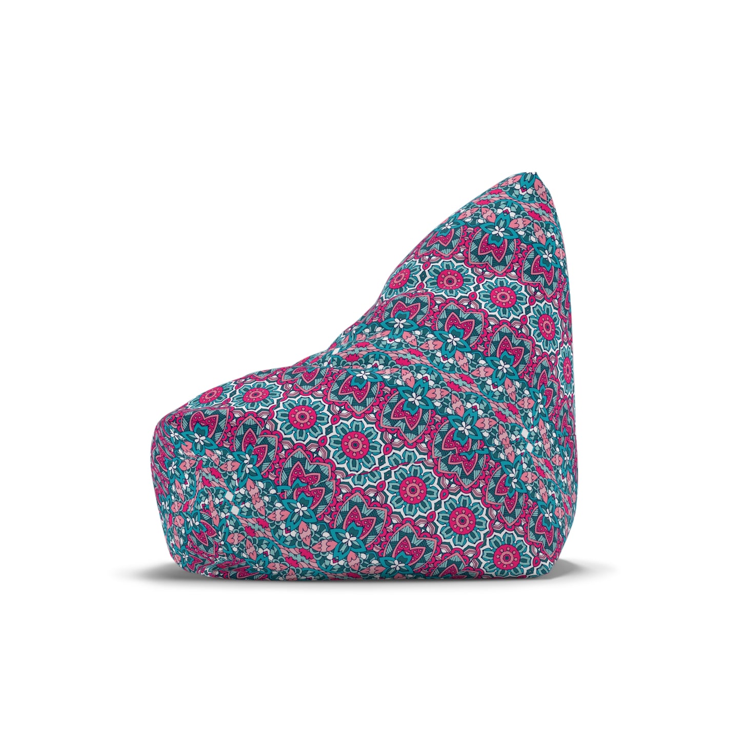 Mandala Bean Bag Chair Cover - Premium Polyester, Secure Zipper, 2 Sizes, Bohemian Design
