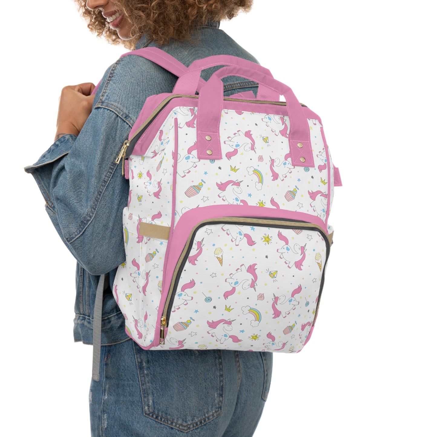 Multifunctional Unicorn Diaper Backpack - Magical Storage Solution for Busy Parents