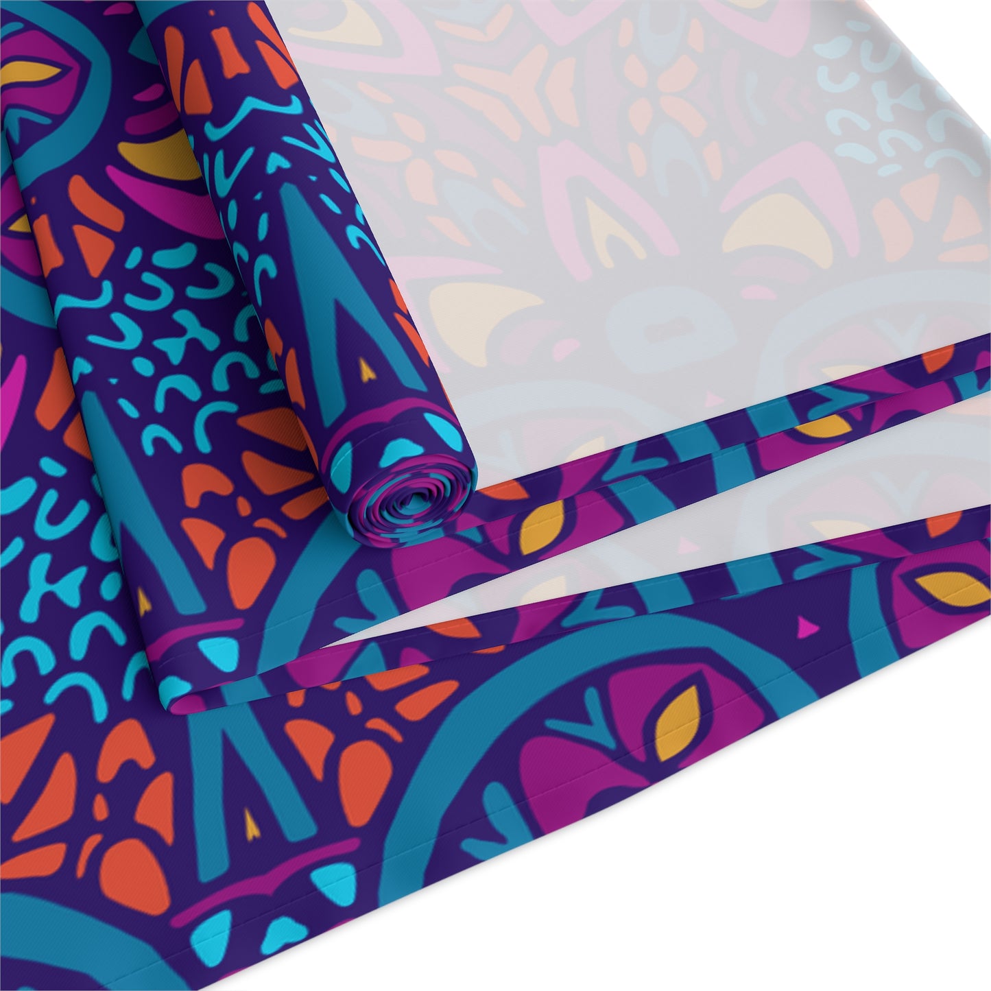Mandala Print Table Runner - Intricate Patterns, Cotton Twill or Polyester - Ideal for Decorative Home Accents