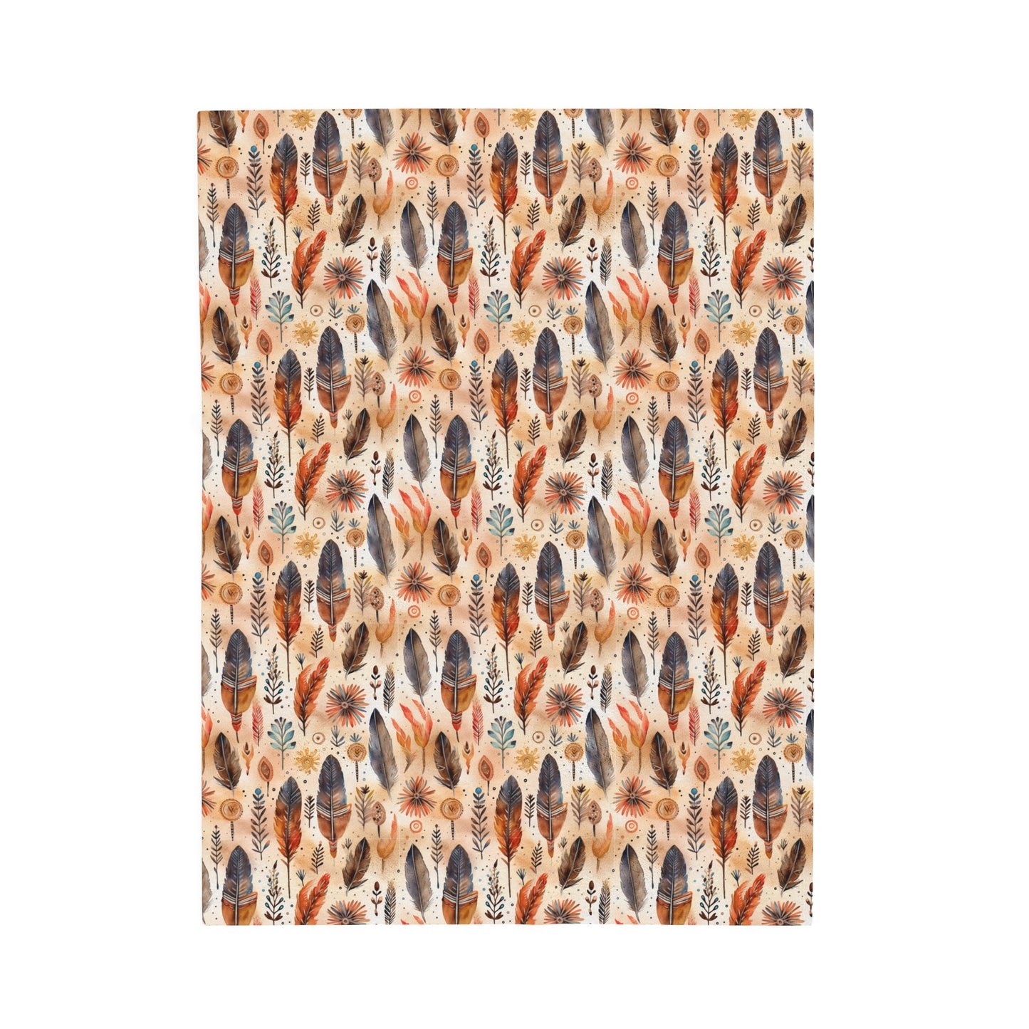 Aztec Velveteen Plush Blanket | Soft, Luxurious, Cultural, and Comforting | Available in Multiple Sizes