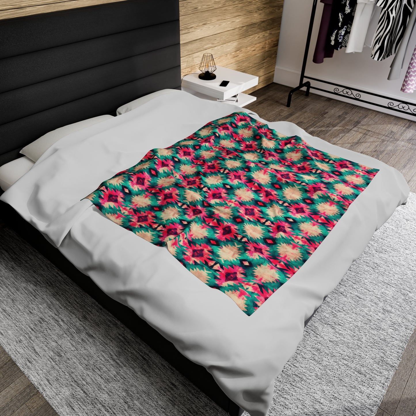 Aztec Velveteen Plush Blanket | Soft, Luxurious, Cultural, and Comforting | Available in Multiple Sizes