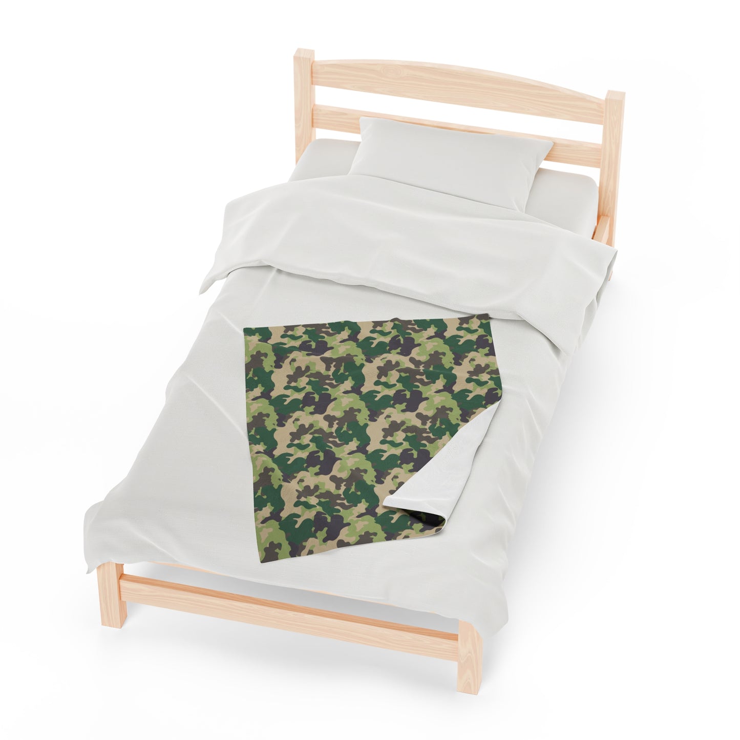 Camouflage Velveteen Plush Blanket | Soft, Rugged, Luxurious and Comforting | Available in Multiple Sizes
