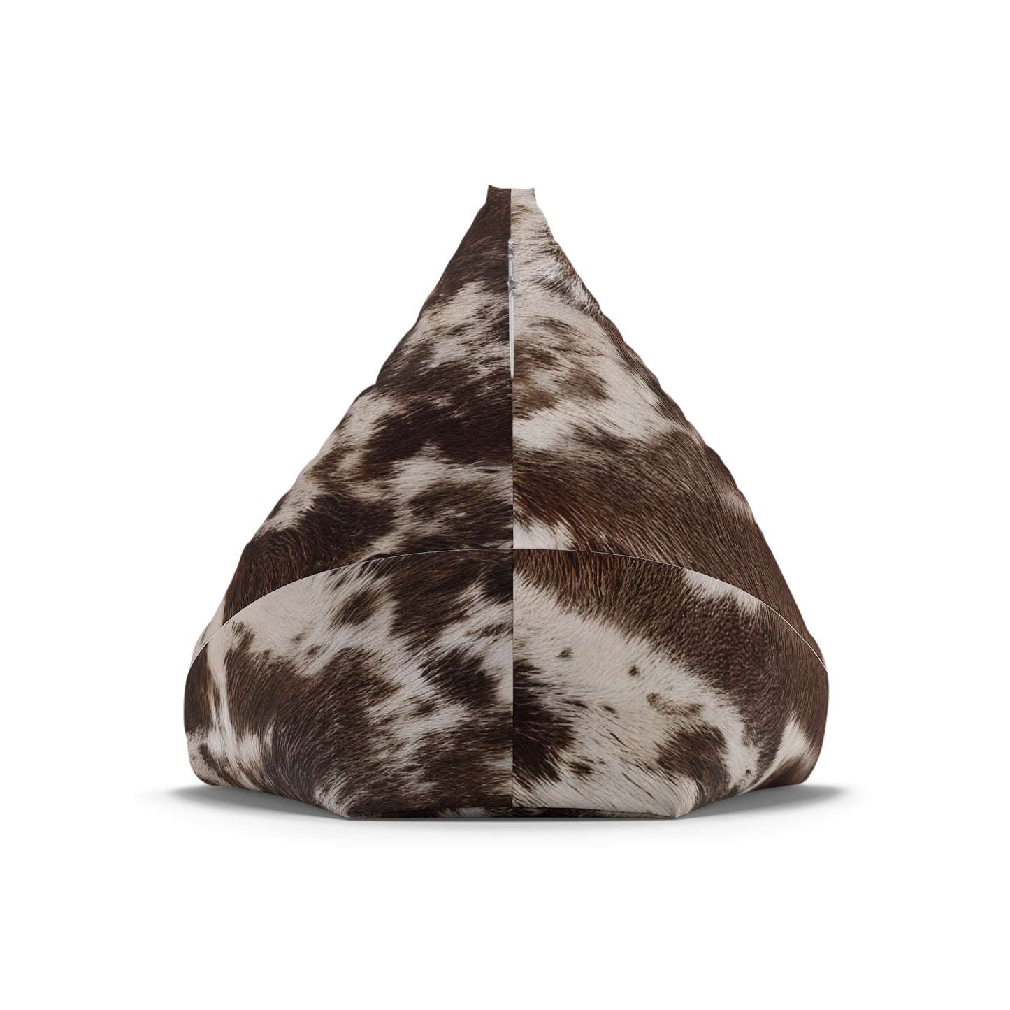 Cowhide Bean Bag Chair Cover - Durable Polyester, Locking Zipper, 2 Sizes