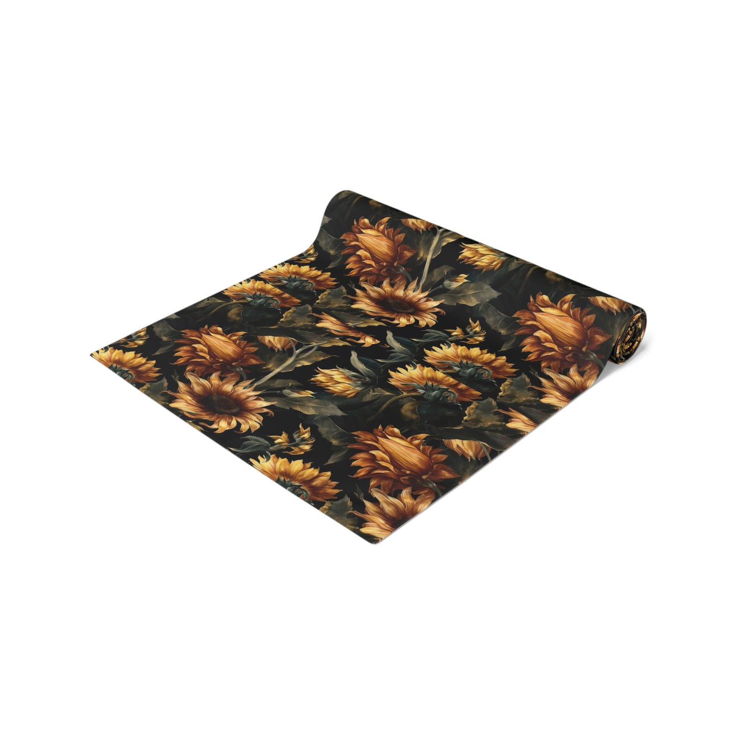 Sunflower Print Table Runner - Bright and Cheerful, Cotton Twill or Polyester - Perfect for Sunny Home Decor