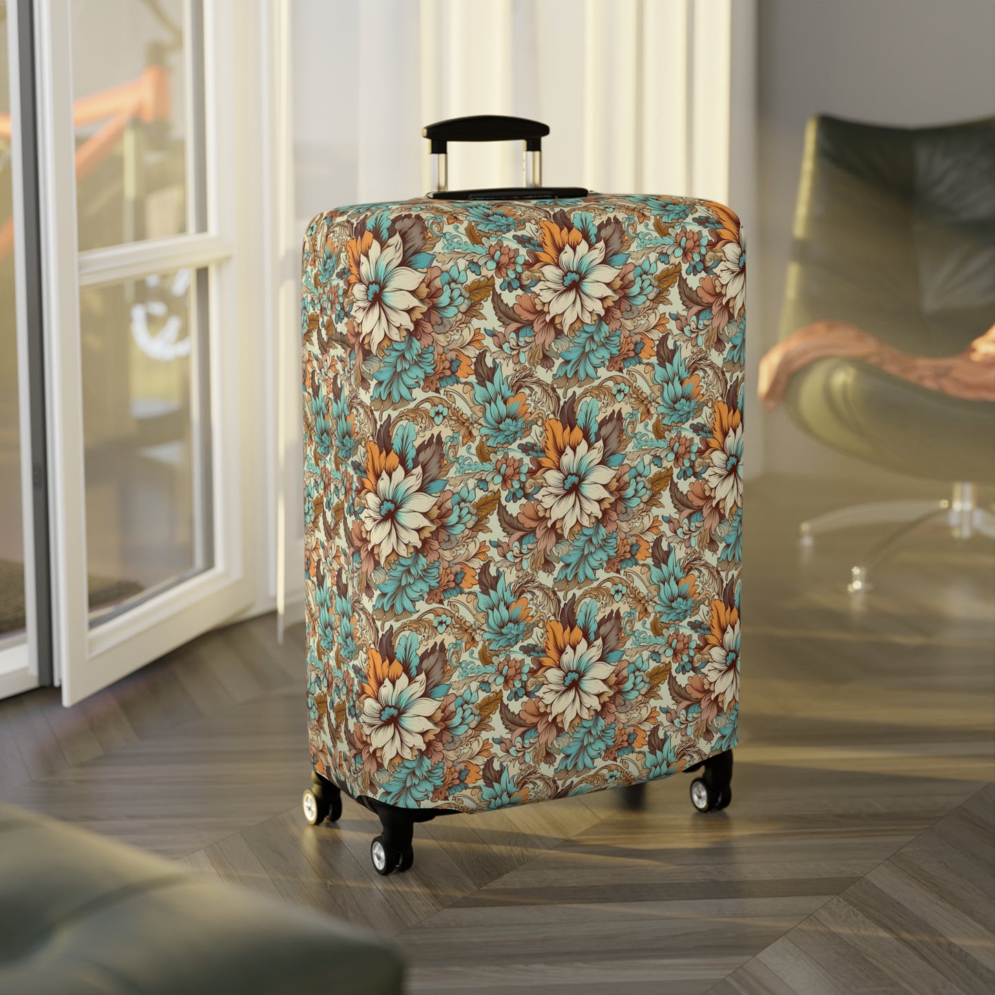 Boho Floral Luggage Cover - Trendy Travel Floral Suitcases Cover