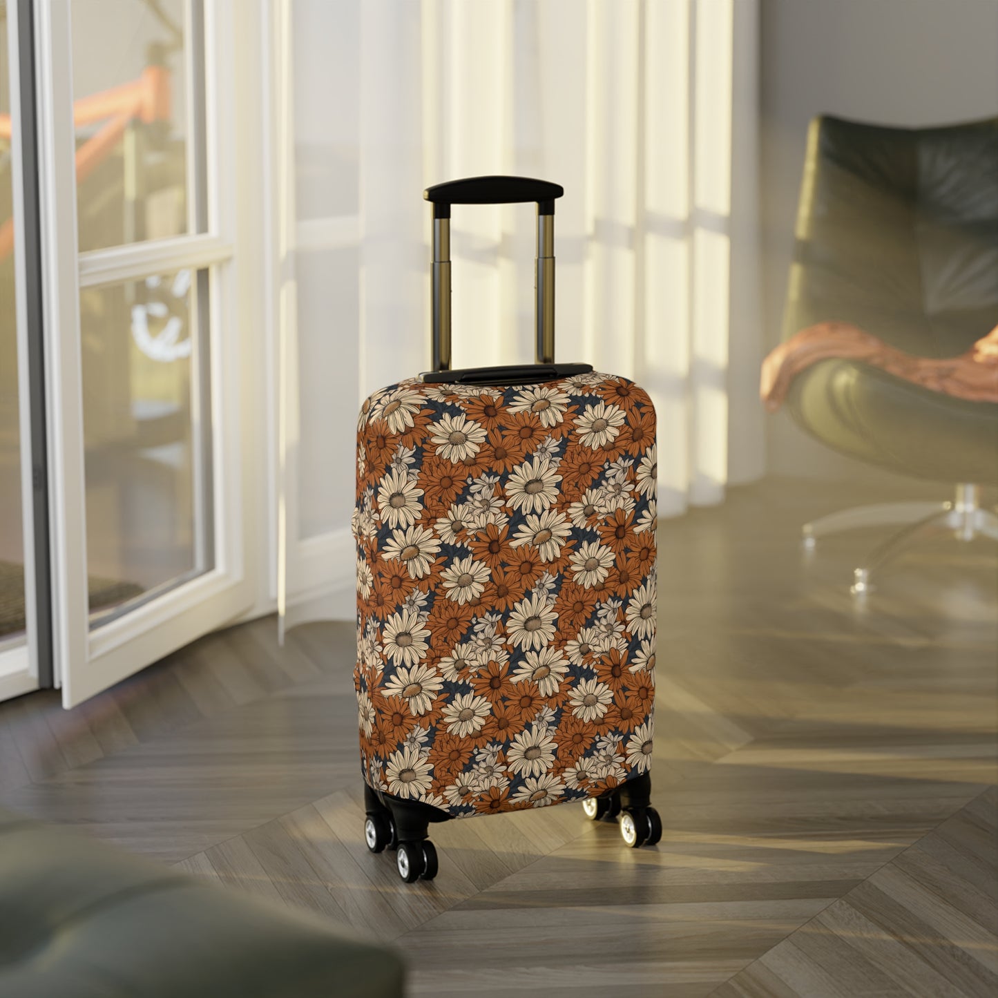 Daisy Luggage Cover - Daisy Floral Suitcase Protector