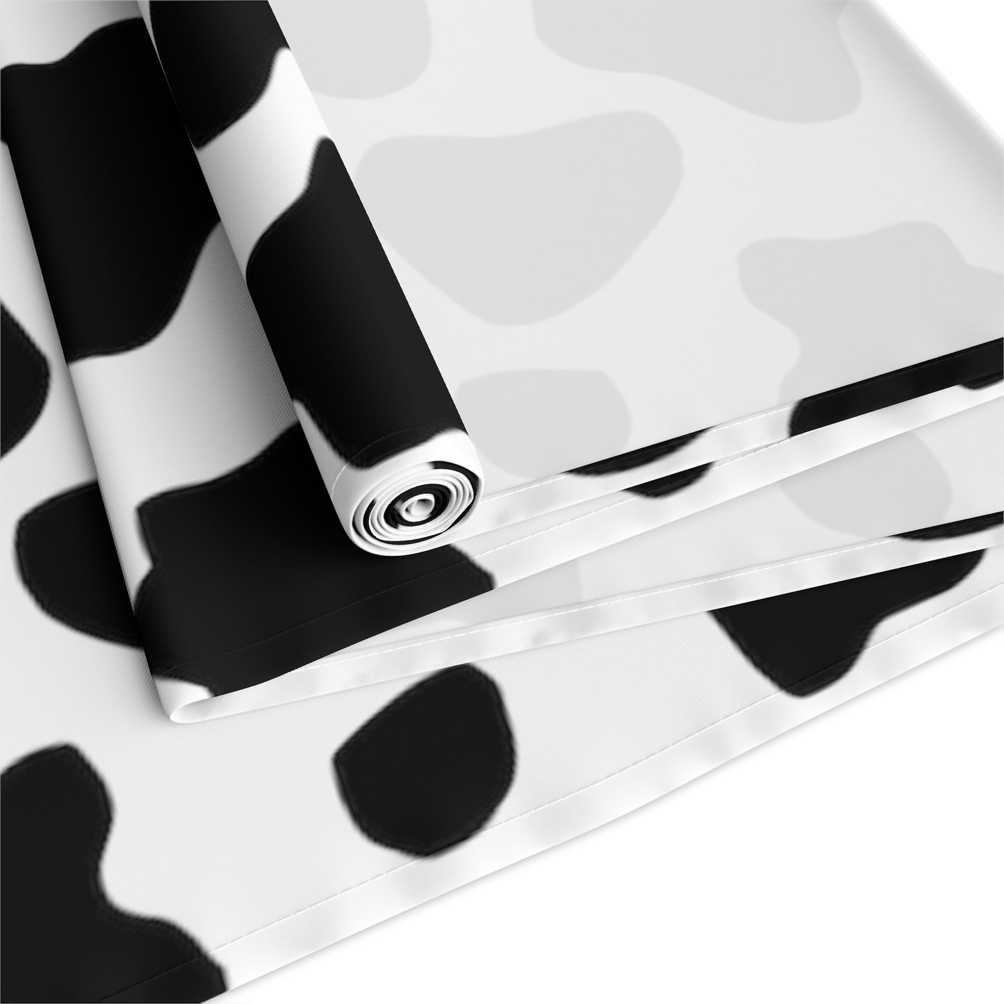 Cow Print Table Runner - Chic Farmhouse Style, Available in Cotton Twill or Polyester - Elevate Your Home Decor