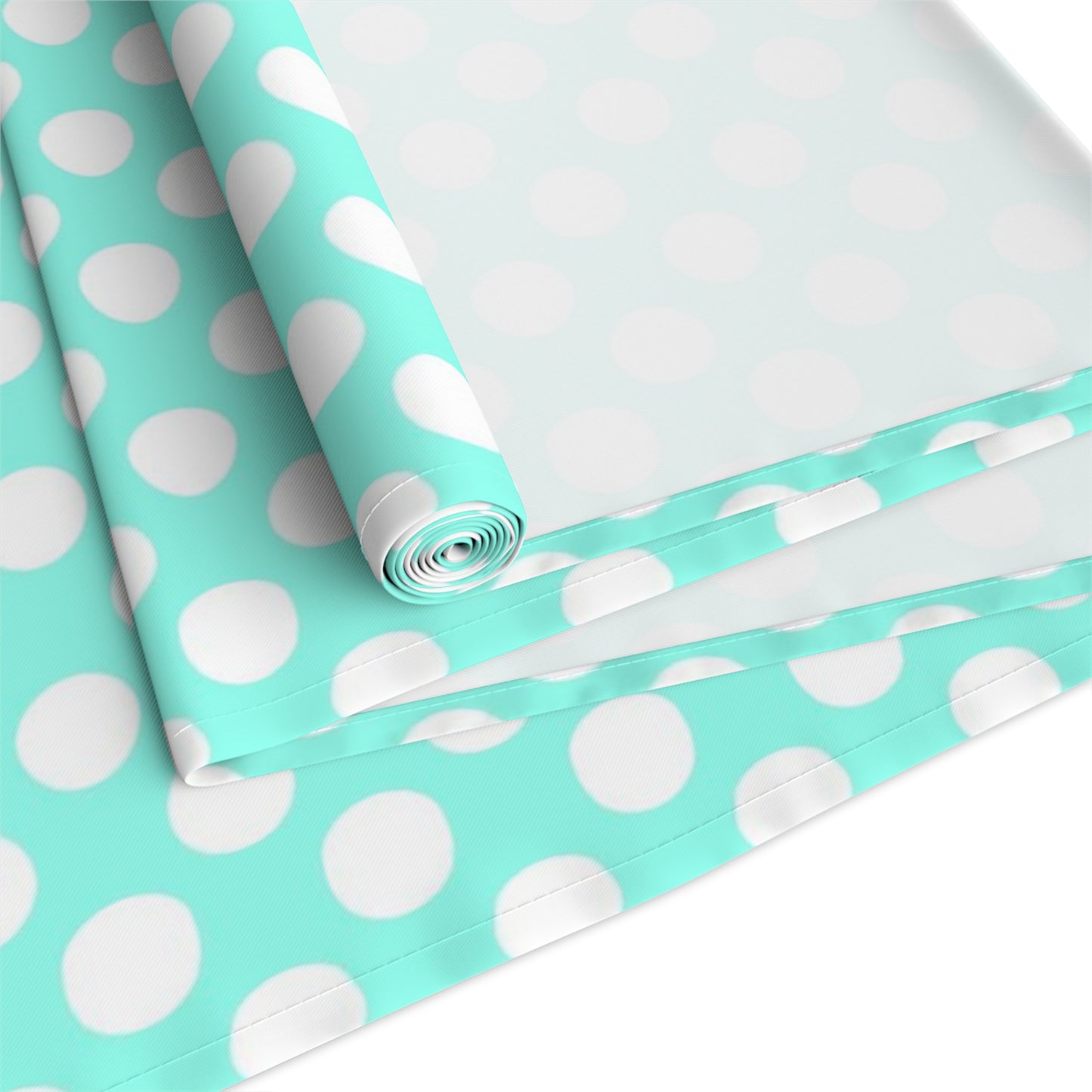 Pastel Polka Dot Table Runner - Soft Elegance, Cotton Twill or Polyester - Perfect for Playful & Light Home Decor