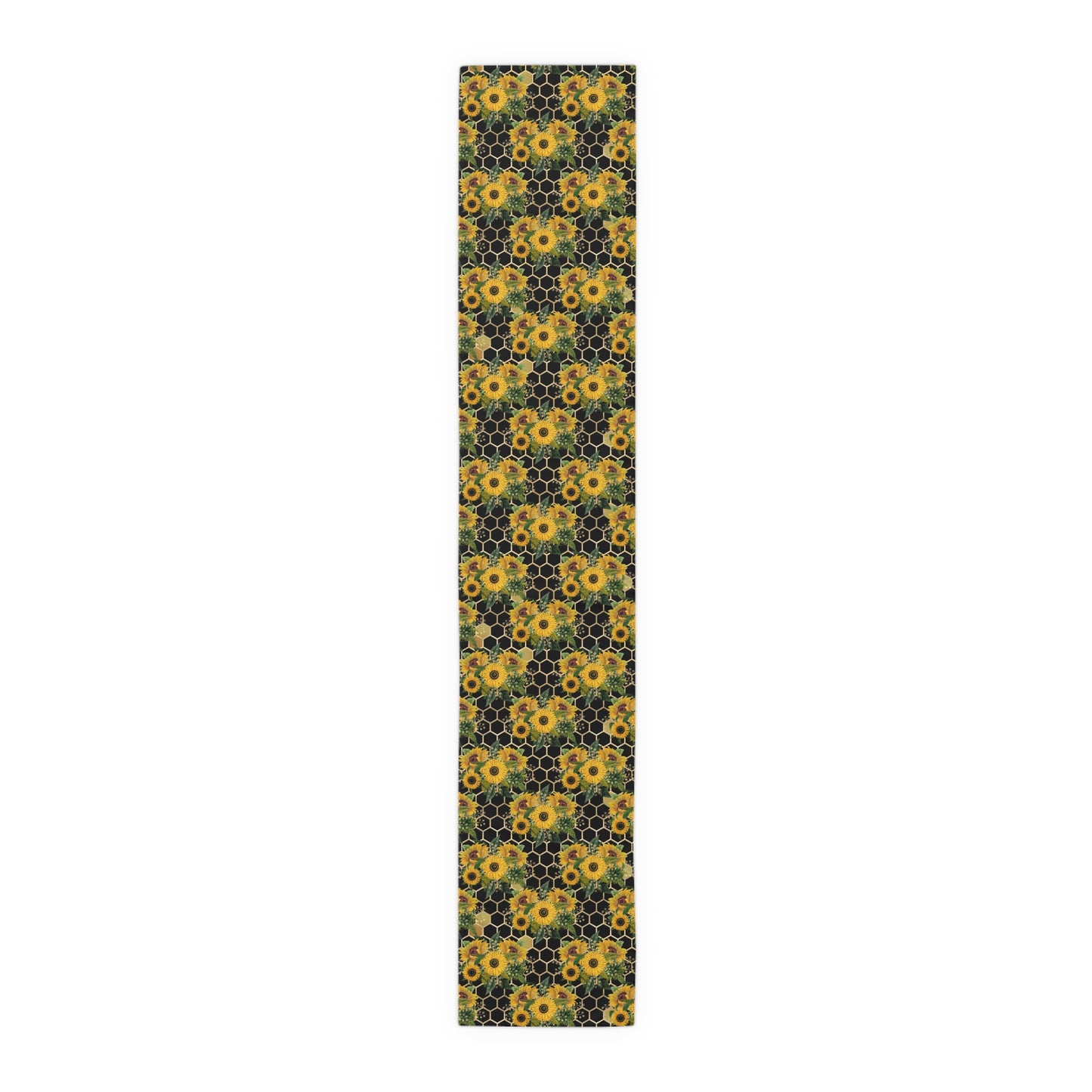 Sunflower Print Table Runner - Bright and Cheerful, Cotton Twill or Polyester - Perfect for Sunny Home Decor