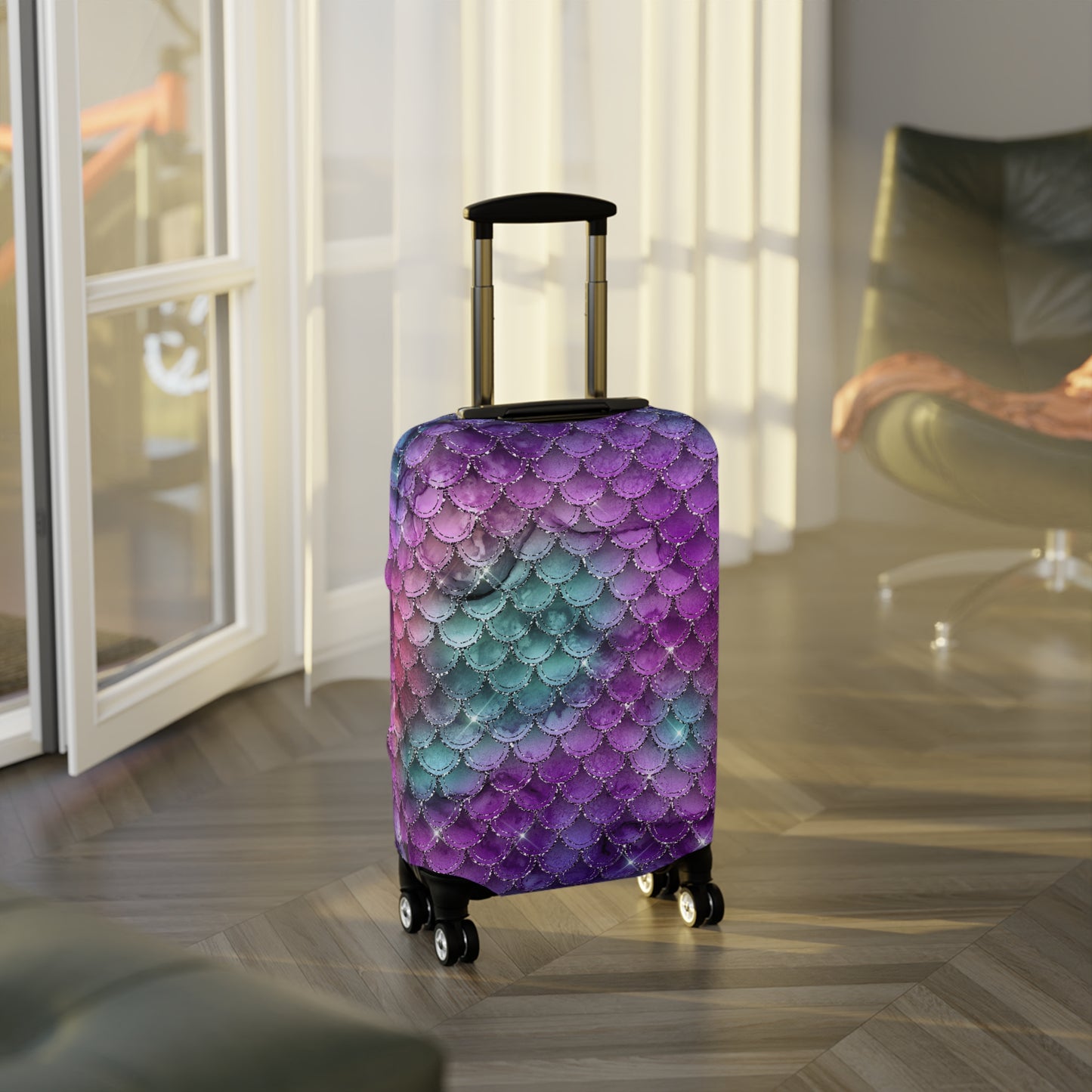Mermaid Scales Luggage Cover - Mermaid Suitcase Cover