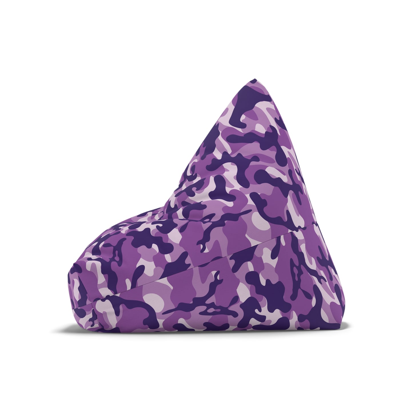 Camouflage Bean Bag Chair Cover - Durable Polyester, Locking Zipper, 2 Sizes Camo Bean Bag Cover