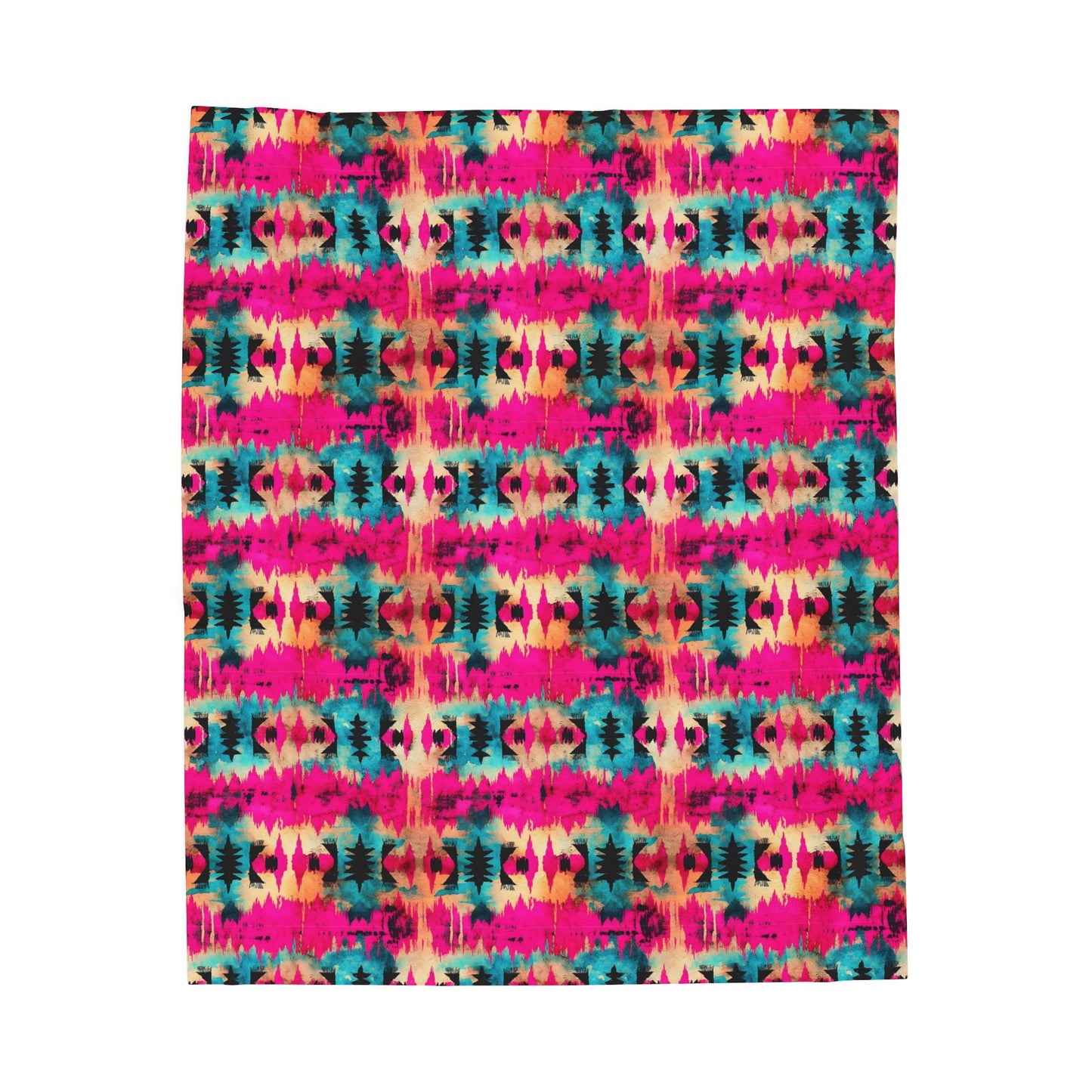 Aztec Velveteen Plush Blanket | Soft, Luxurious, Cultural, and Comforting | Available in Multiple Sizes