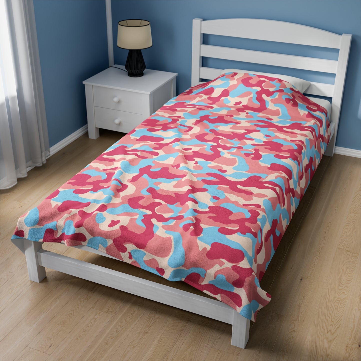 Camouflage Velveteen Plush Blanket | Soft, Rugged, Luxurious and Comforting | Available in Multiple Sizes