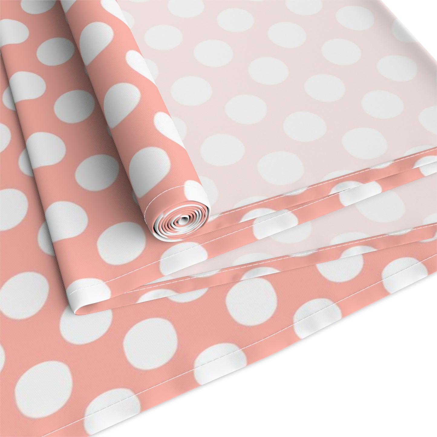 Pastel Polka Dot Table Runner - Soft Elegance, Cotton Twill or Polyester - Perfect for Playful & Light Home Decor