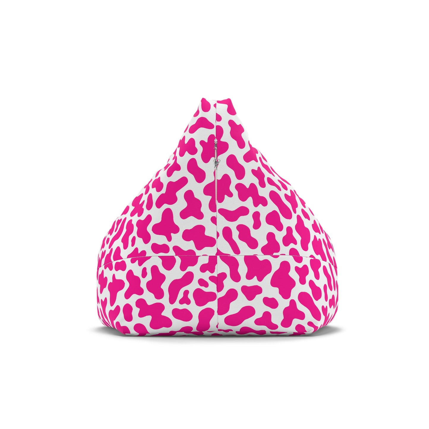 Cow Print Bean Bag Chair Cover - Durable Polyester, Locking Zipper, 2 Sizes