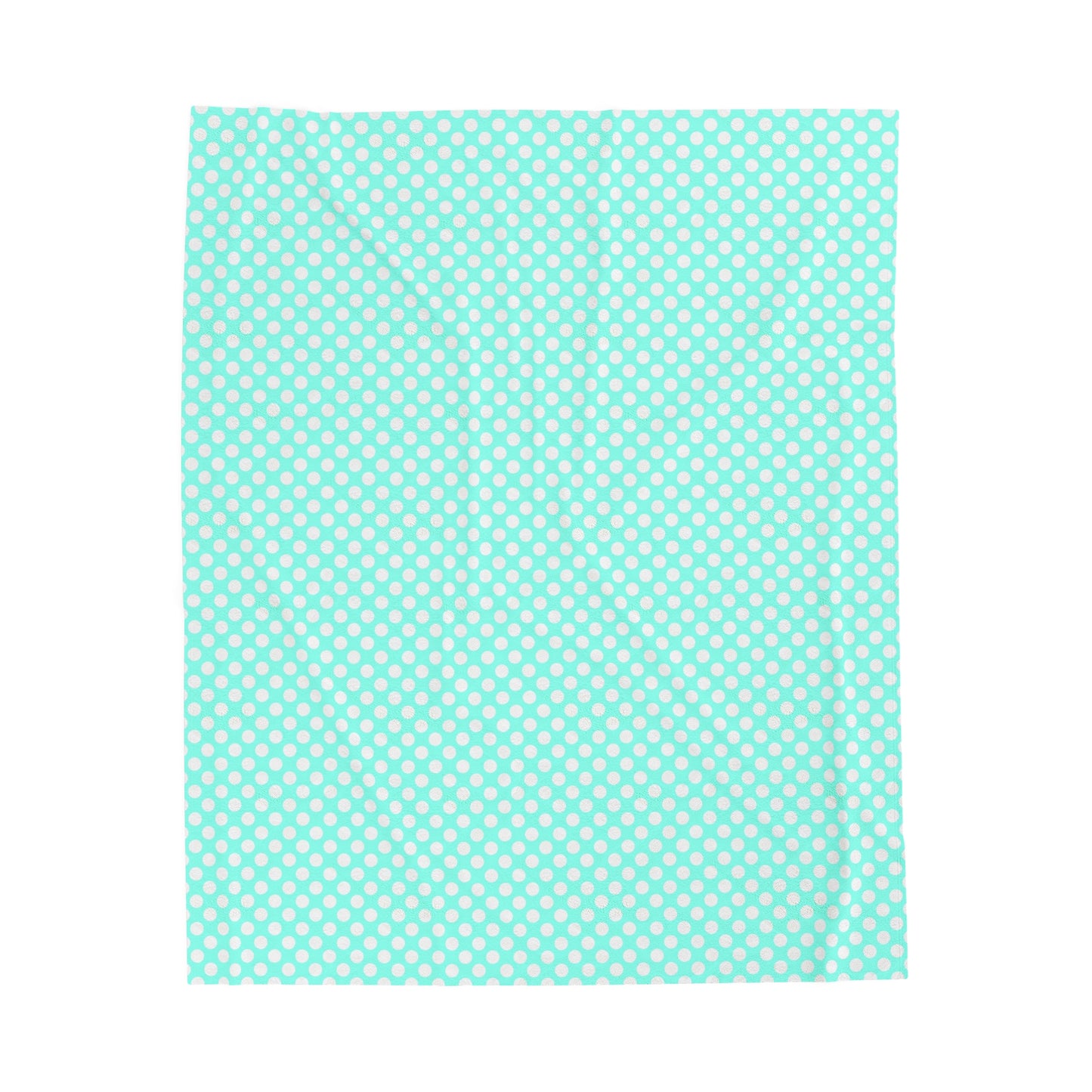 Pastel Polka Dot Velveteen Plush Blanket | Soft, Playful, Luxurious and Comforting | Available in Multiple Sizes
