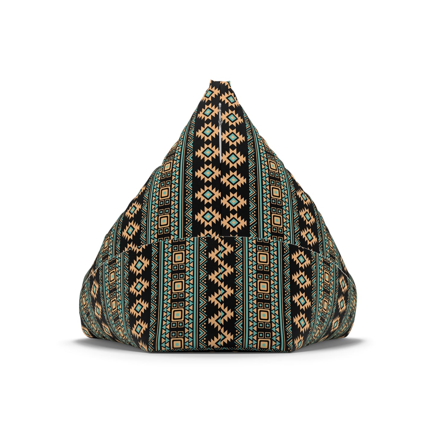 Aztec Bean Bag Chair Cover - Durable Polyester, Locking Zipper, 2 Sizes
