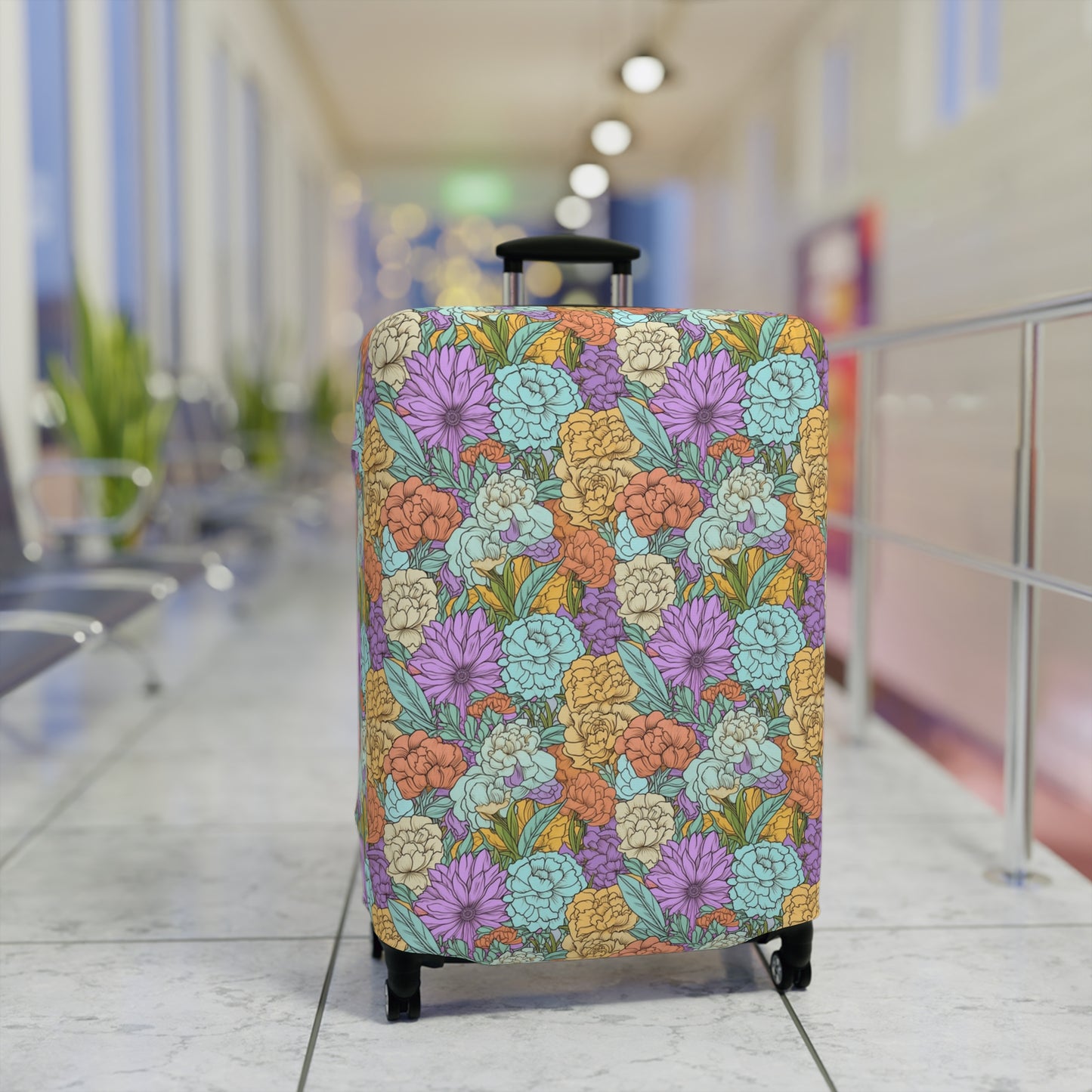 Boho Floral Luggage Cover - Trendy Travel Floral Suitcases Cover