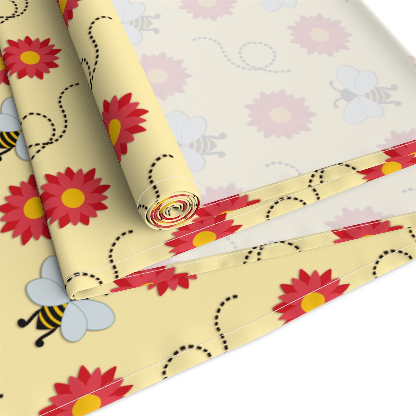 Honey Bee Print Table Runner - Buzzing with Charm - Perfect for Nature Lovers Homes