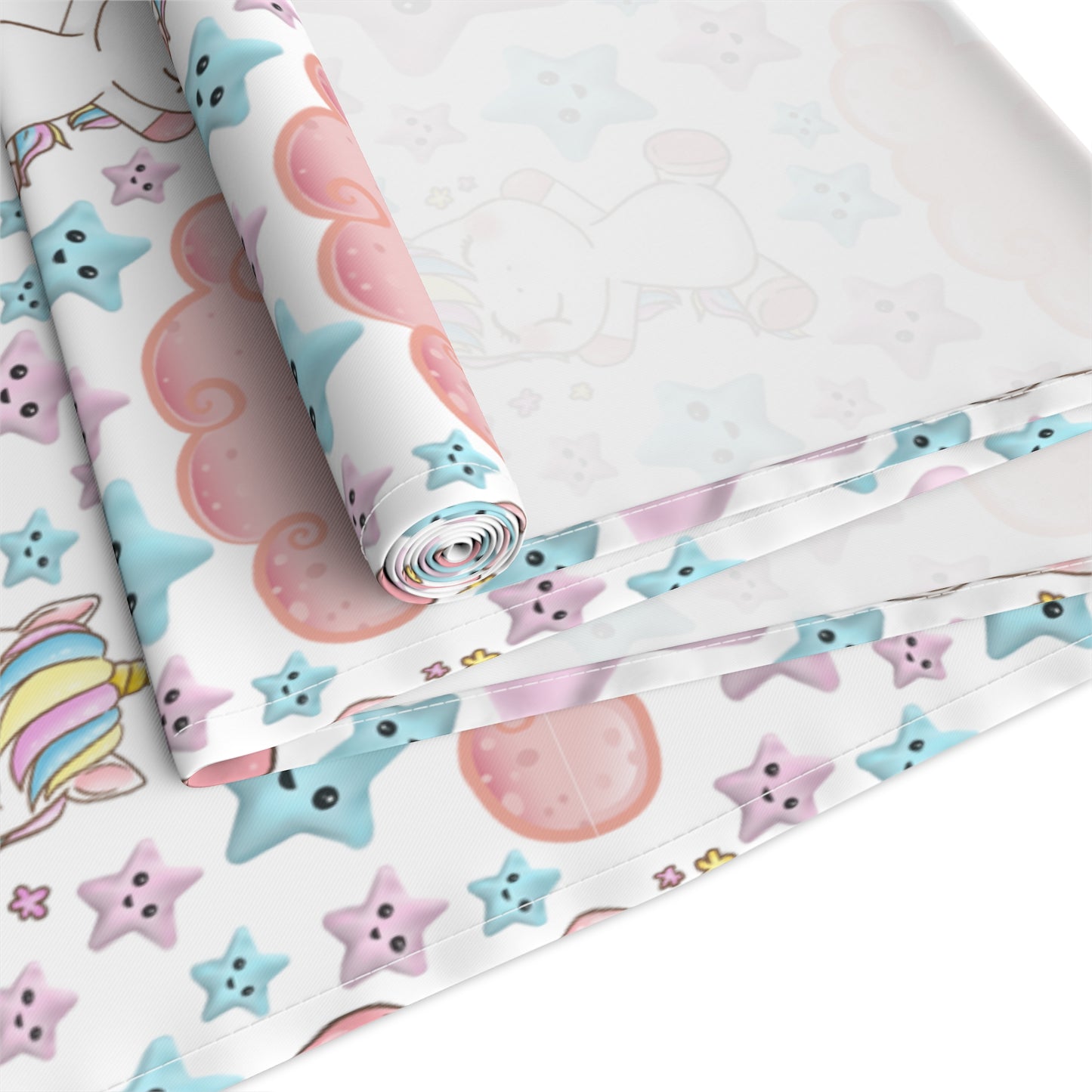 Unicorn Print Table Runner - Magical Elegance, Cotton Twill or Polyester - Perfect for Whimsical & Fantasy Home Decor