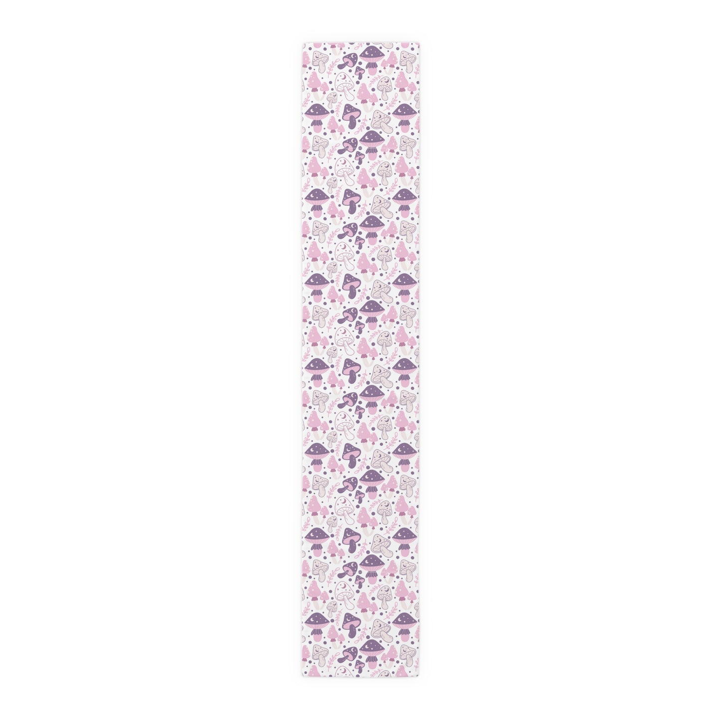 Mushroom Print Table Runner - Nature Vibes in Cotton Twill or Polyester - Perfect for Nature-Inspired Home Decor