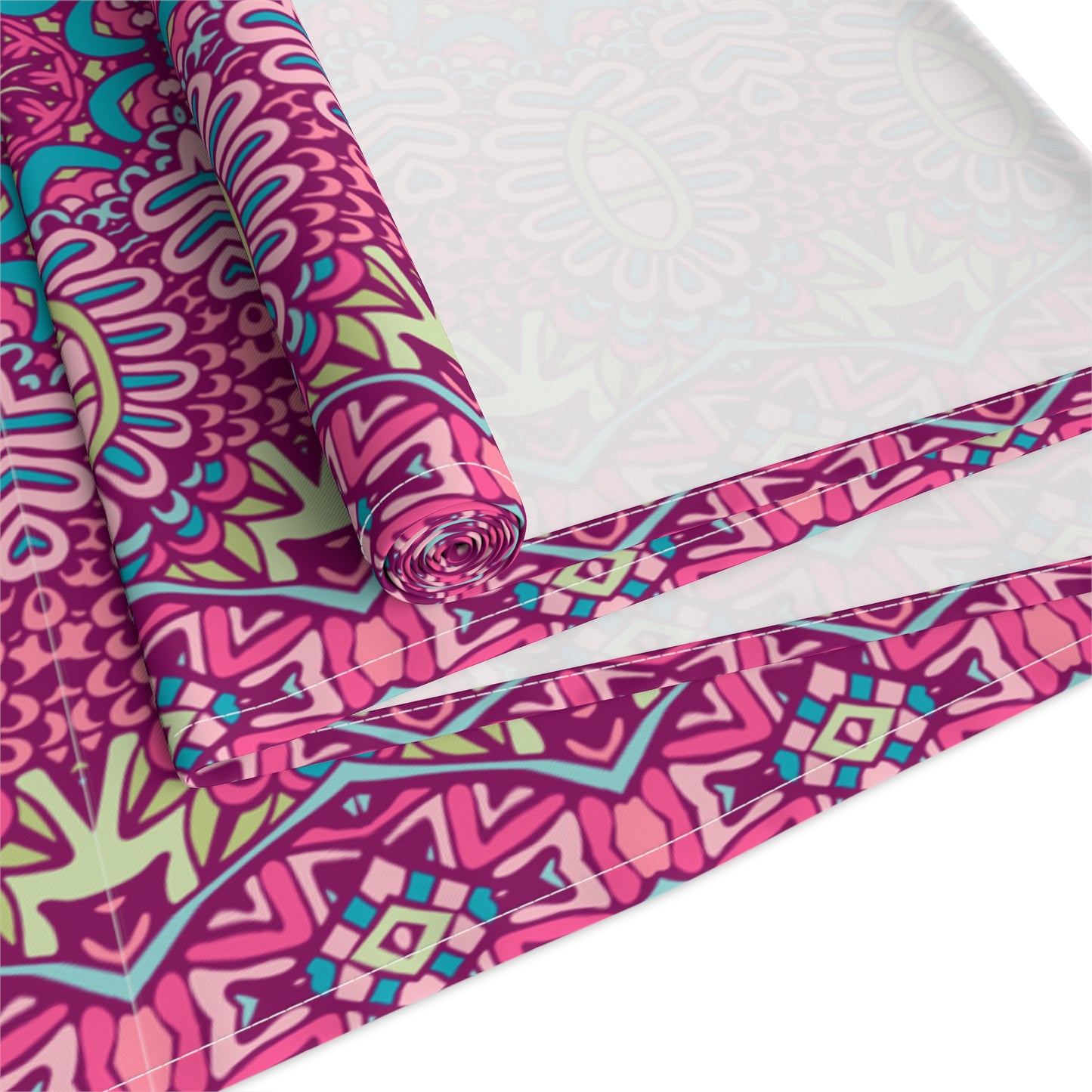 Mandala Print Table Runner - Intricate Patterns, Cotton Twill or Polyester - Ideal for Decorative Home Accents